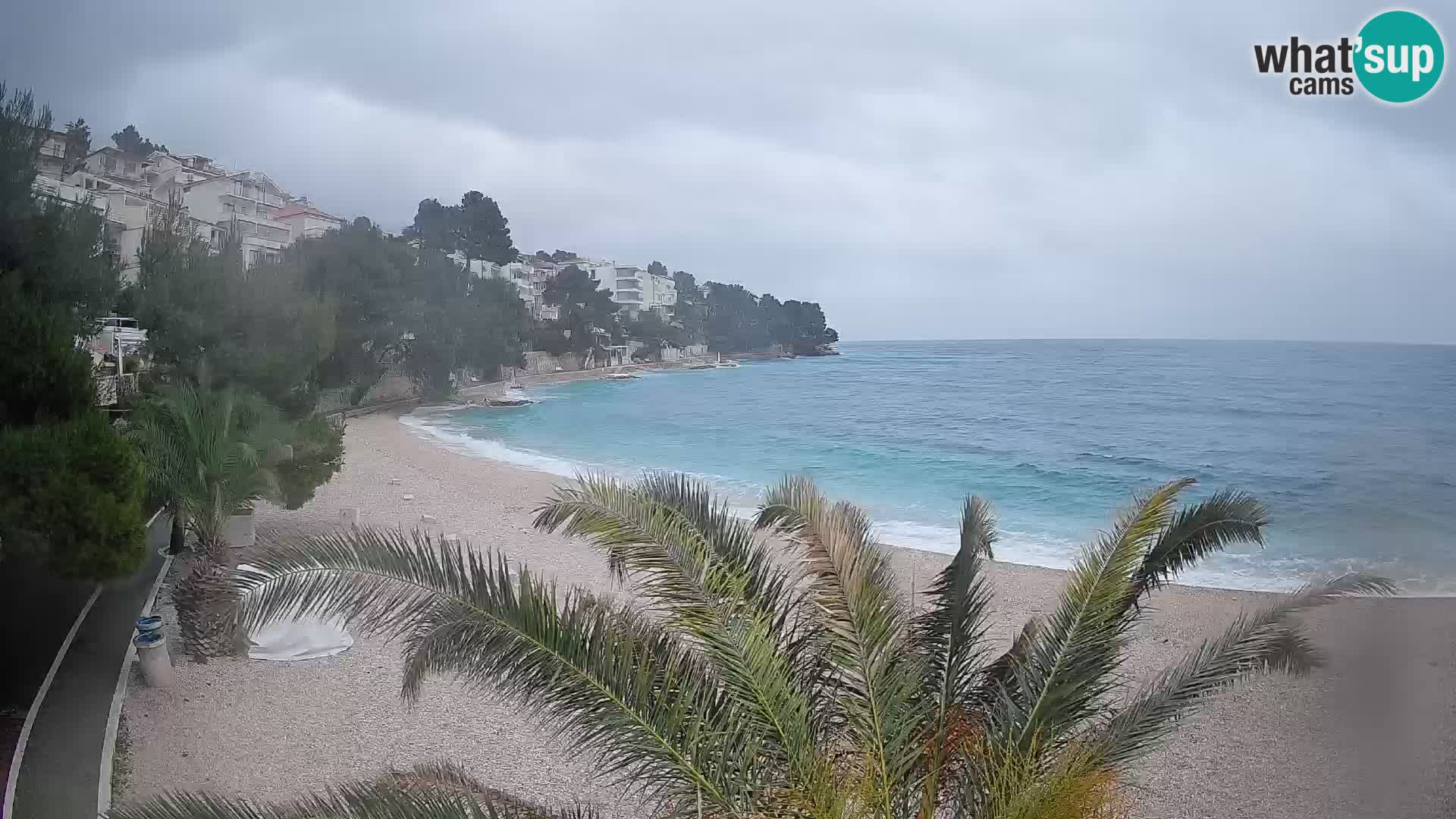 Webcam Lučica Beach Brela – Live View from the Adriatic Coast