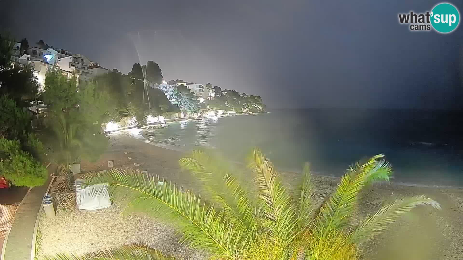 Webcam Lučica Strand Beach Brela – Liveblick von der Adriaküste
