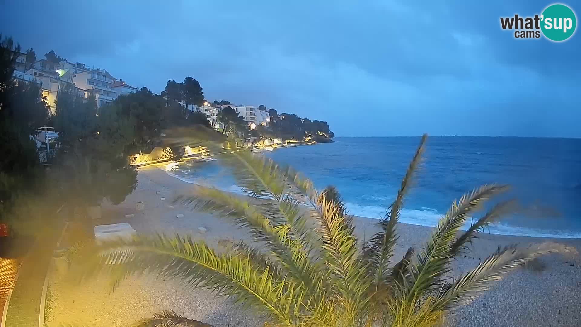 Webcam Spiaggia Lučica Brela – Vista live sulla costa adriatica