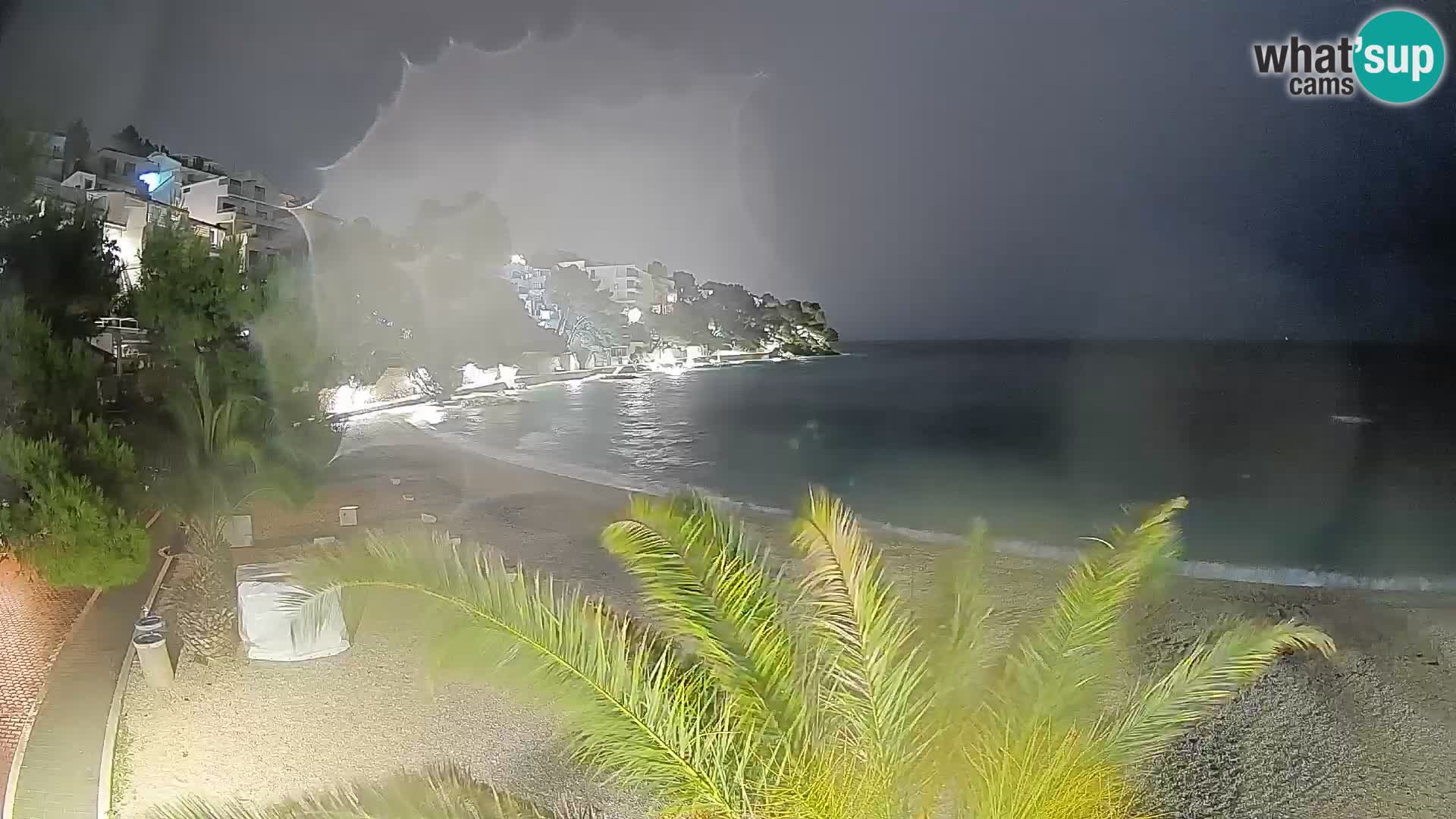 Webcam Playa Lučica Brela – Vista en directo de la costa adriática