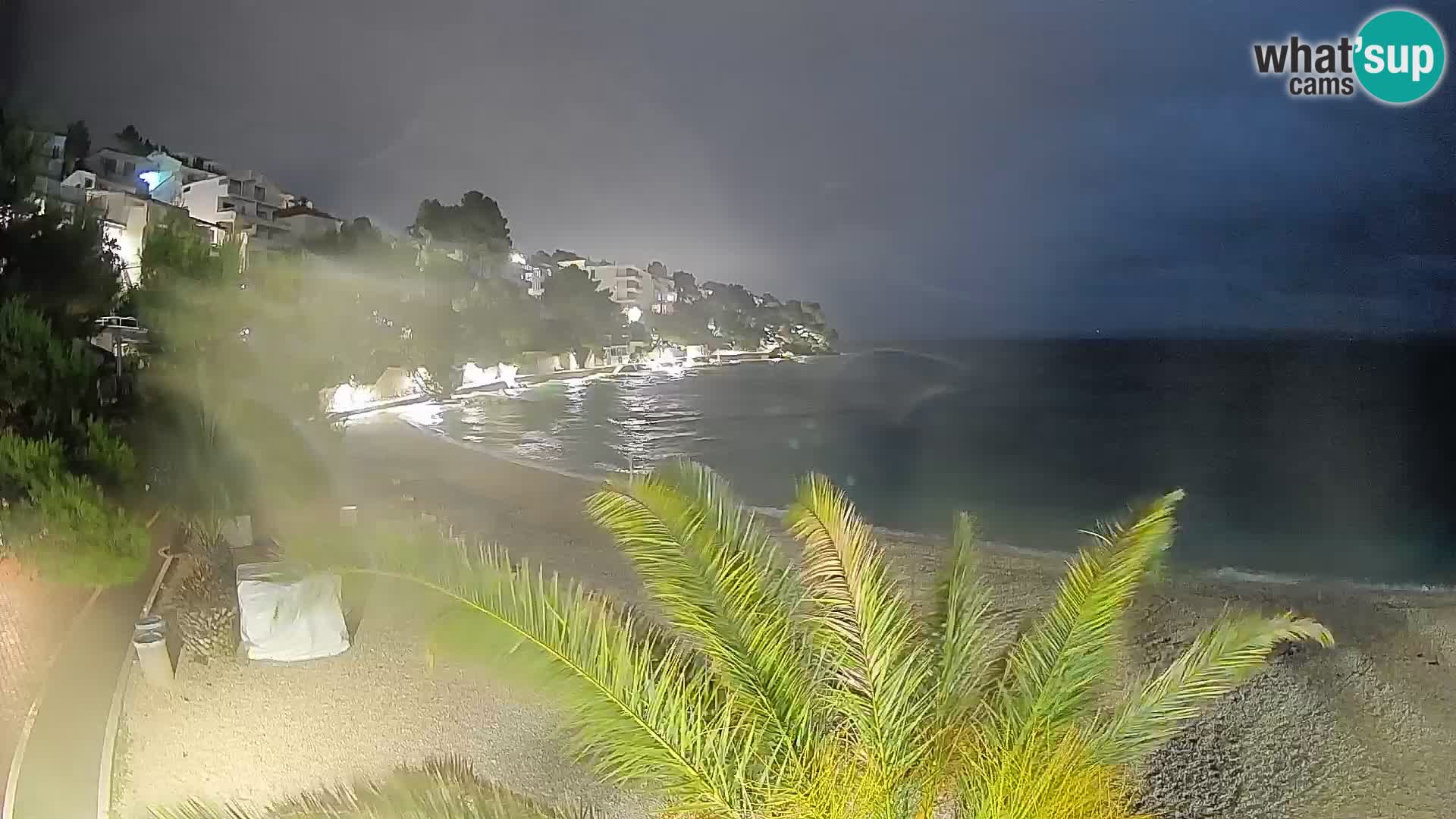Webcam Spiaggia Lučica Brela – Vista live sulla costa adriatica