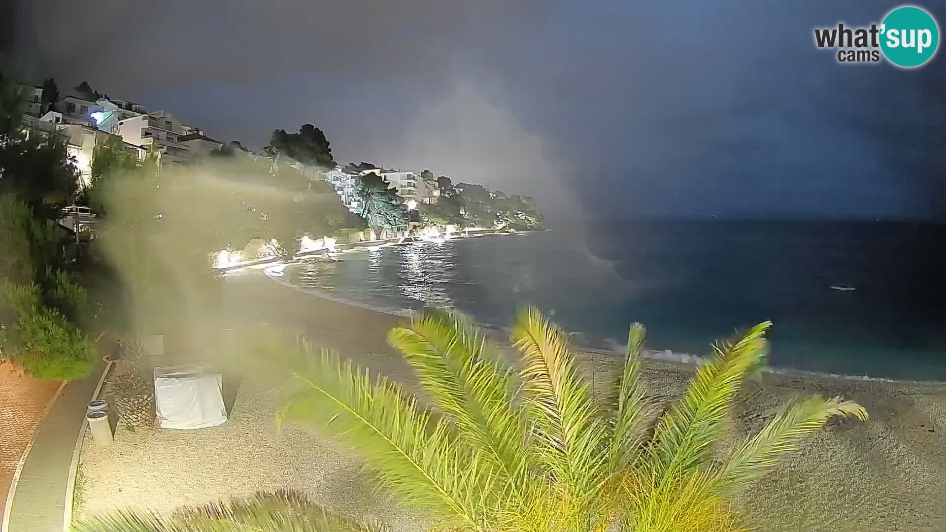 Webcam Lučica Strand Beach Brela – Liveblick von der Adriaküste