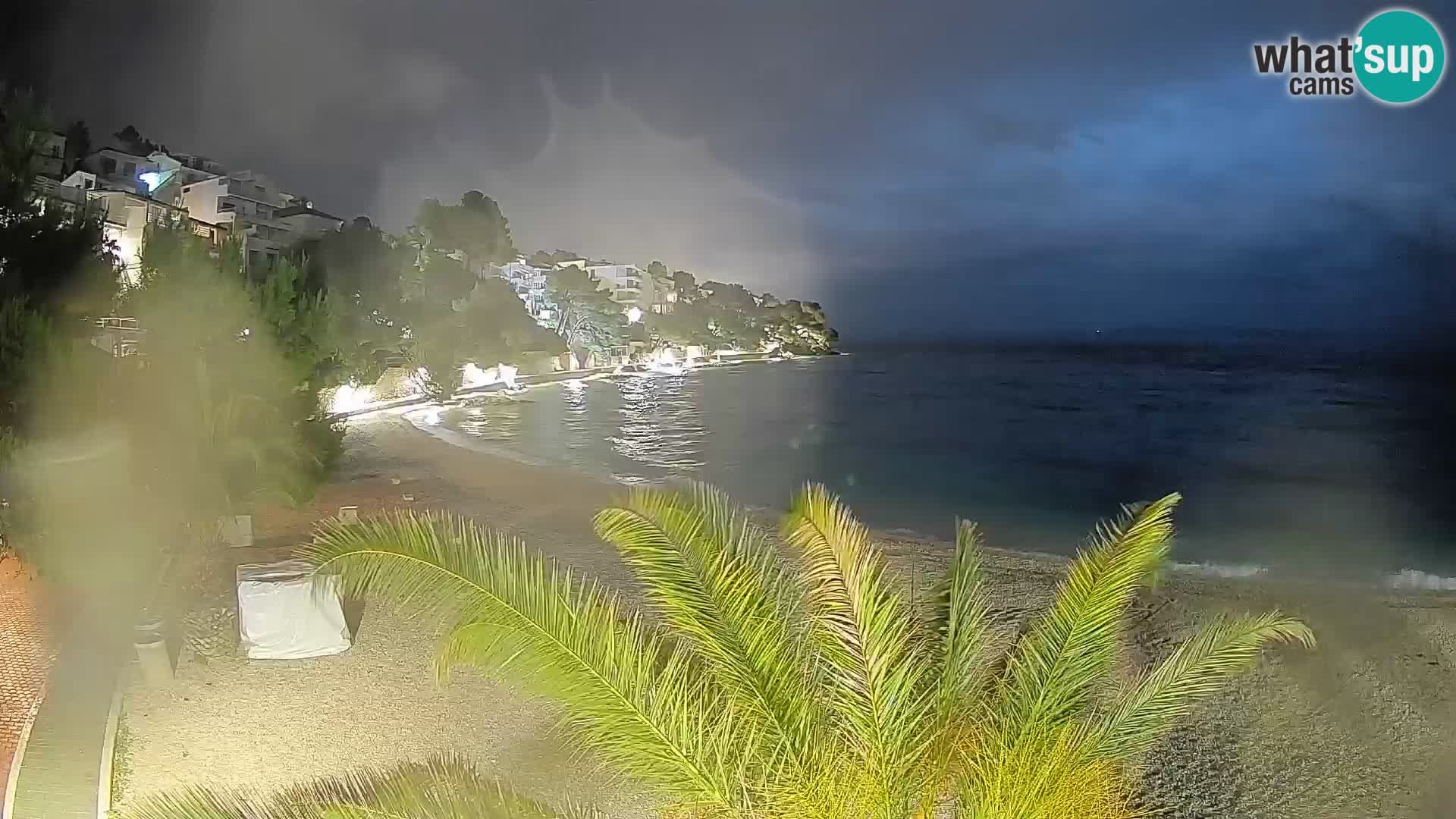 Webcam Plage Lučica Brela – Vue en direct sur la côte adriatique