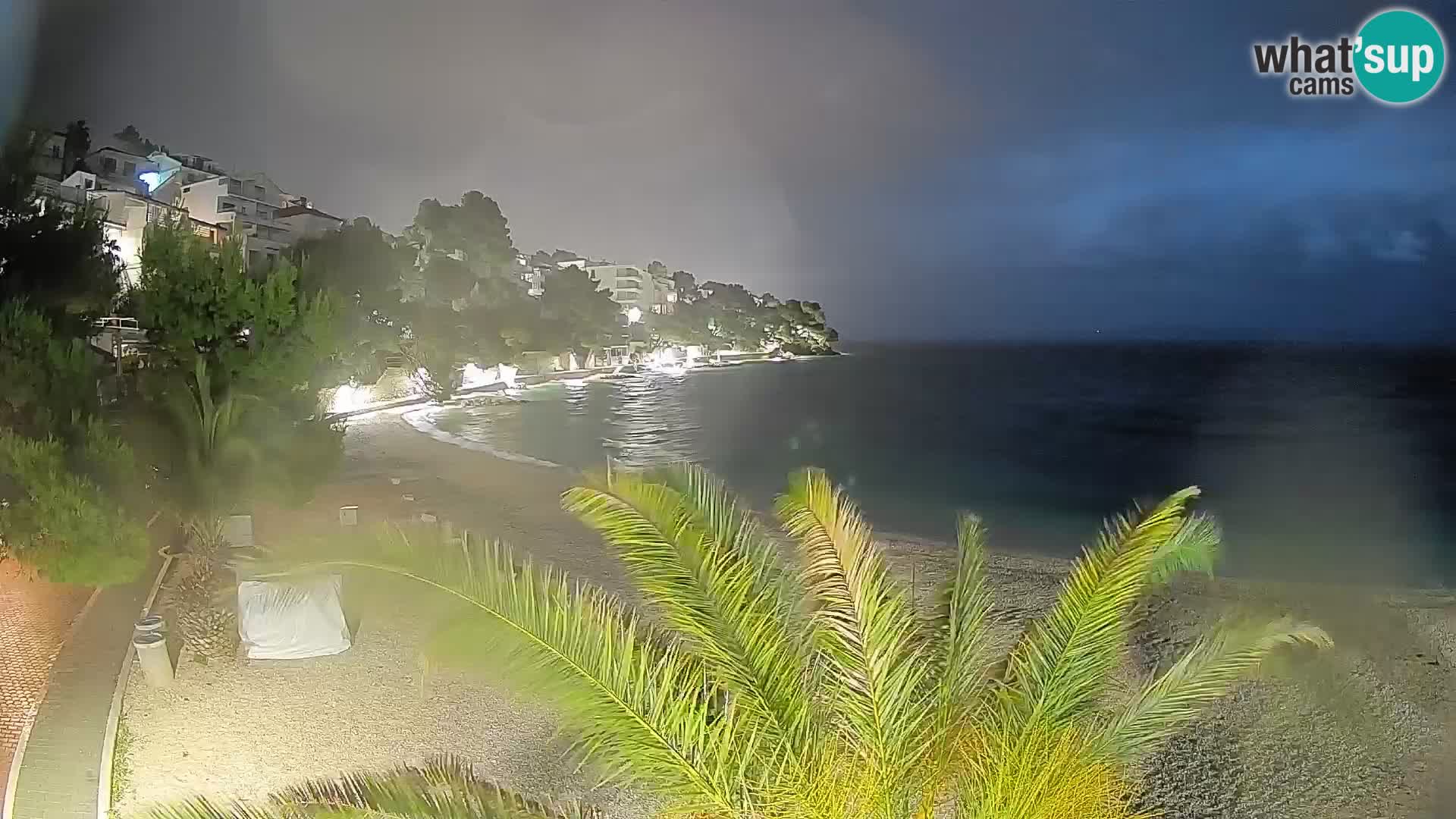 Webcam Spiaggia Lučica Brela – Vista live sulla costa adriatica