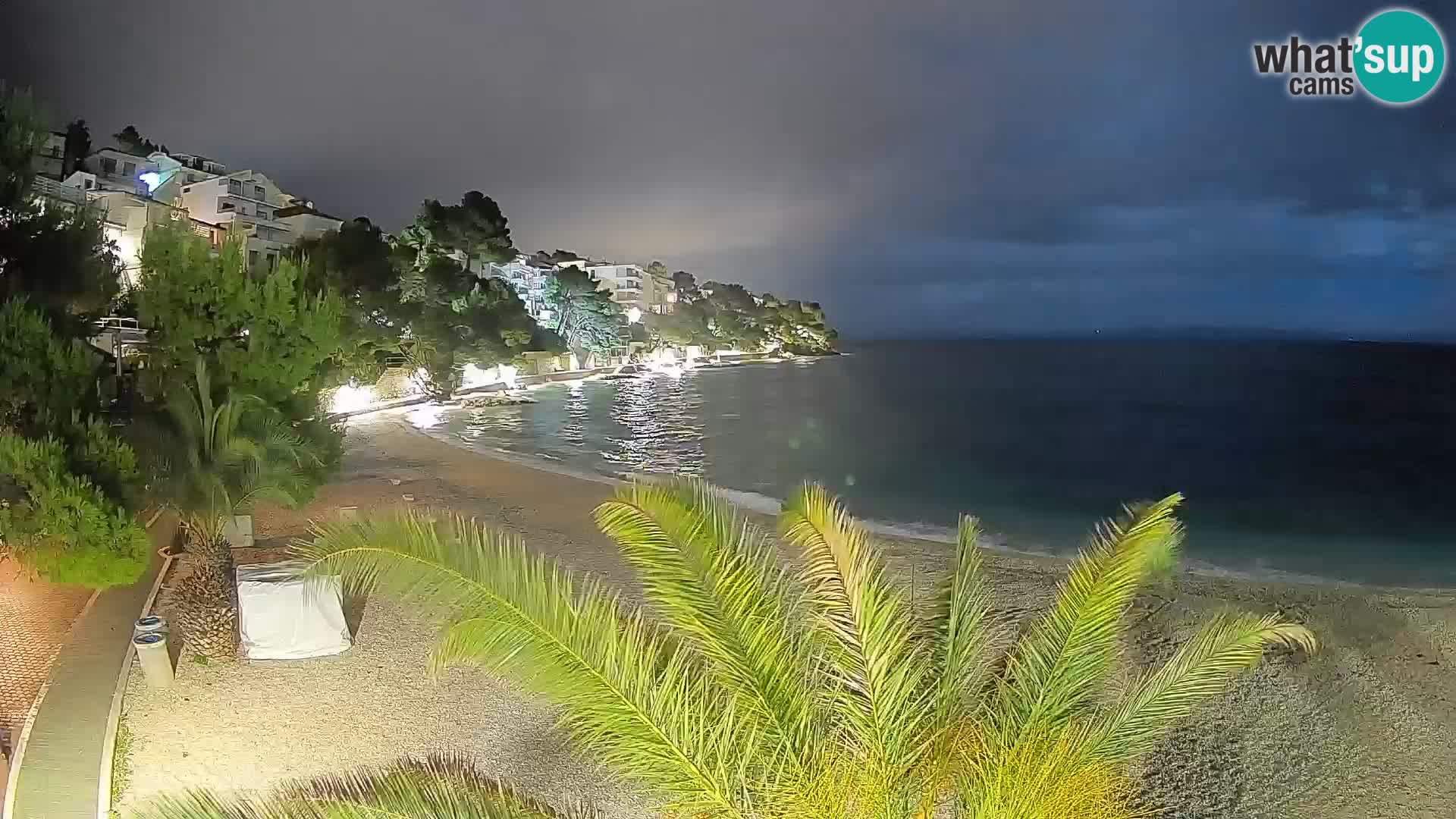 Webcam Spiaggia Lučica Brela – Vista live sulla costa adriatica
