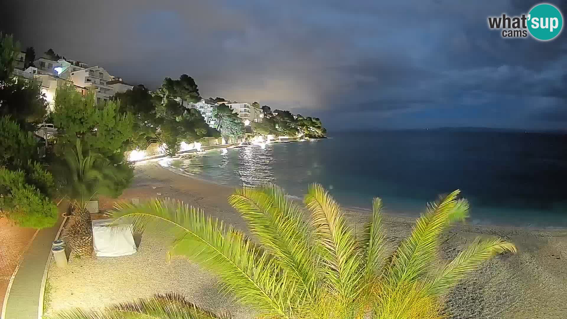 Spletna kamera Plaža Lučica Brela – Pogled v živo na Jadransko obalo