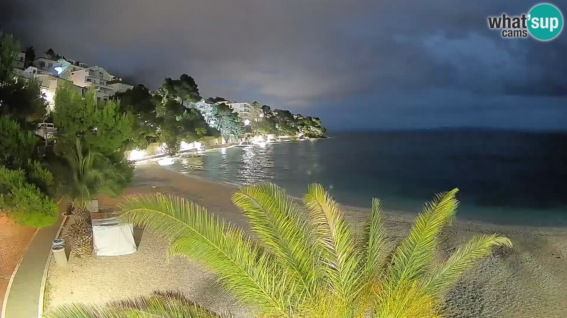 Spletna kamera Plaža Lučica Brela – Pogled v živo na Jadransko obalo