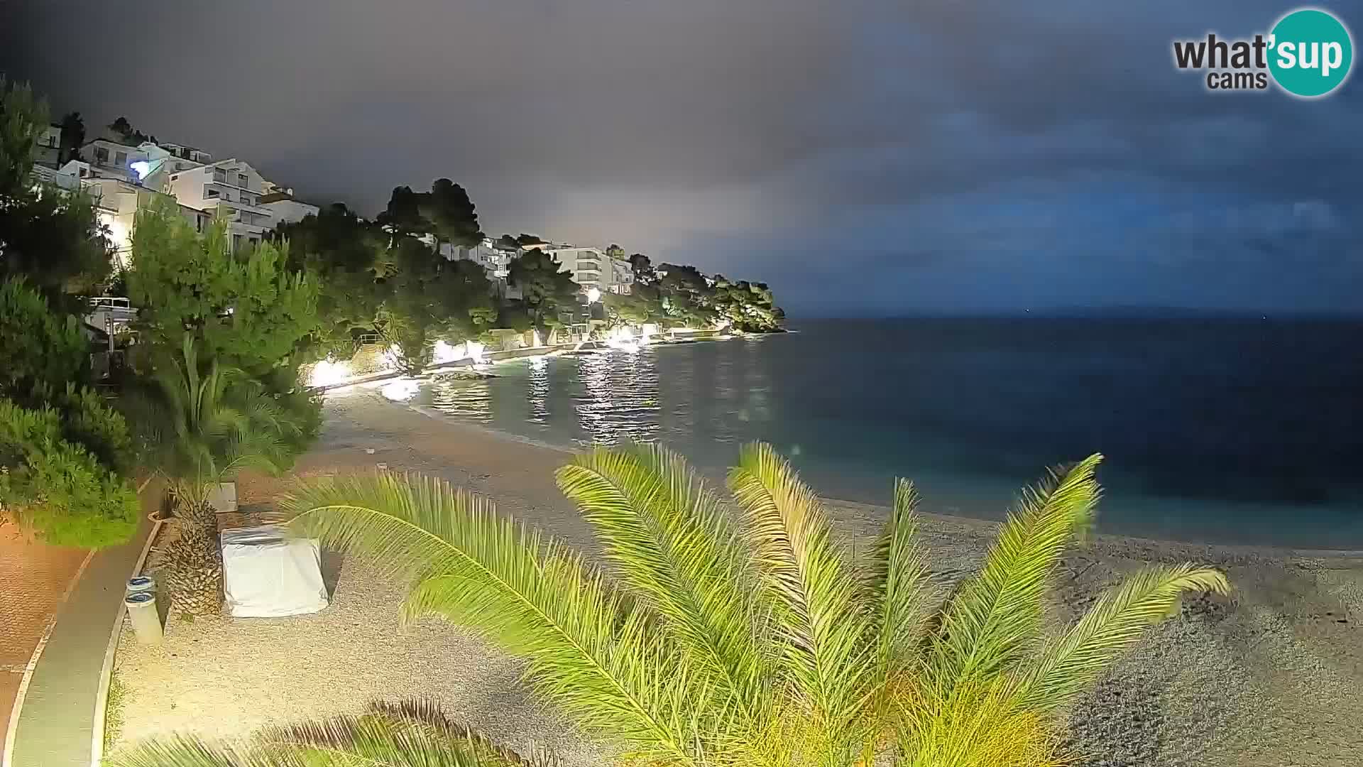 Spletna kamera Plaža Lučica Brela – Pogled v živo na Jadransko obalo