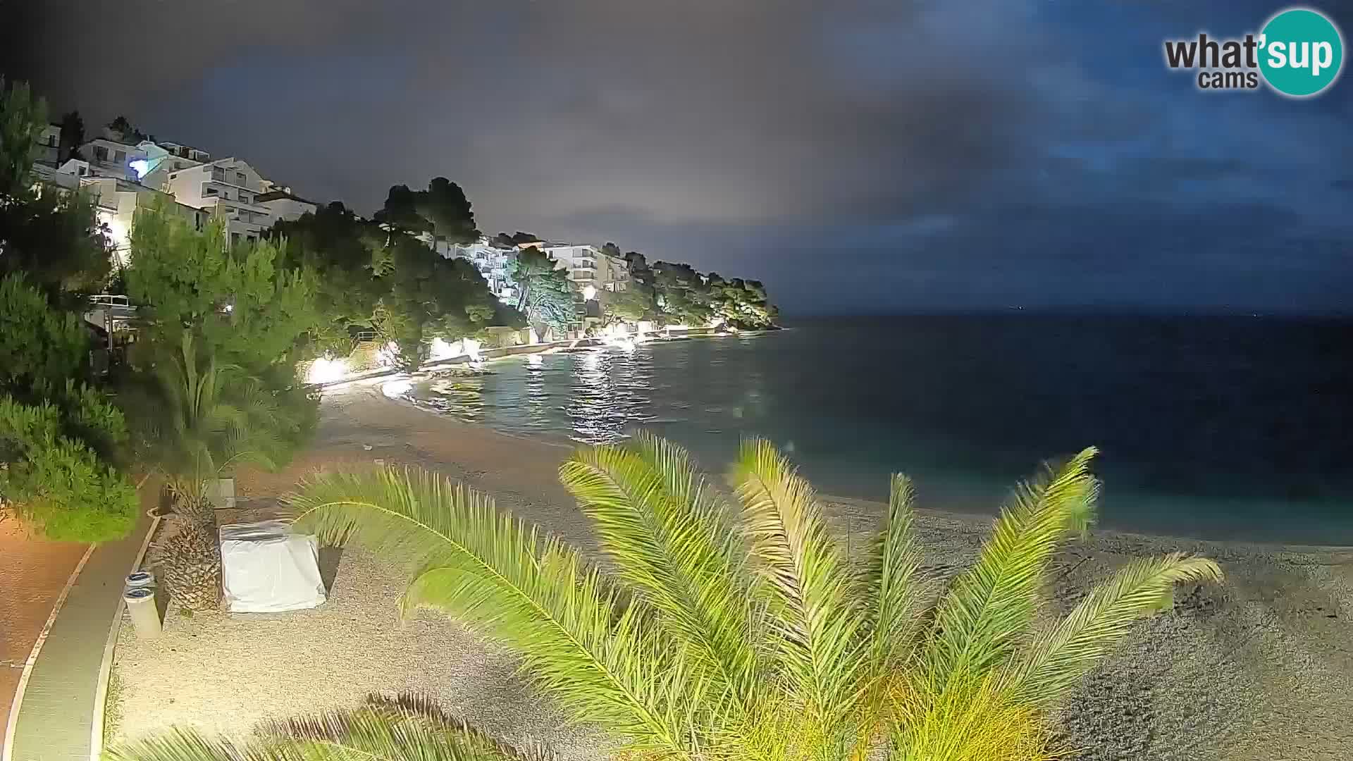 Webcam Plage Lučica Brela – Vue en direct sur la côte adriatique