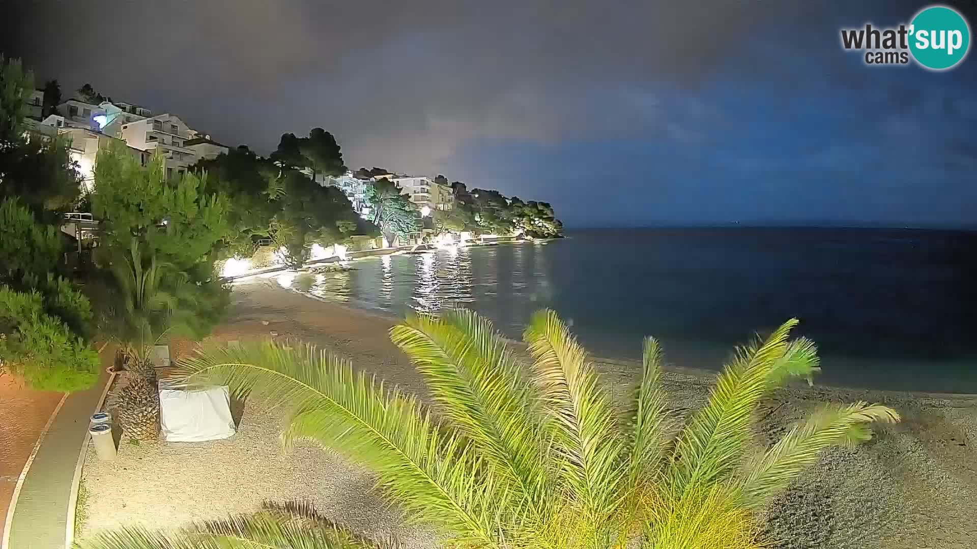 Webcam Lučica Strand Beach Brela – Liveblick von der Adriaküste