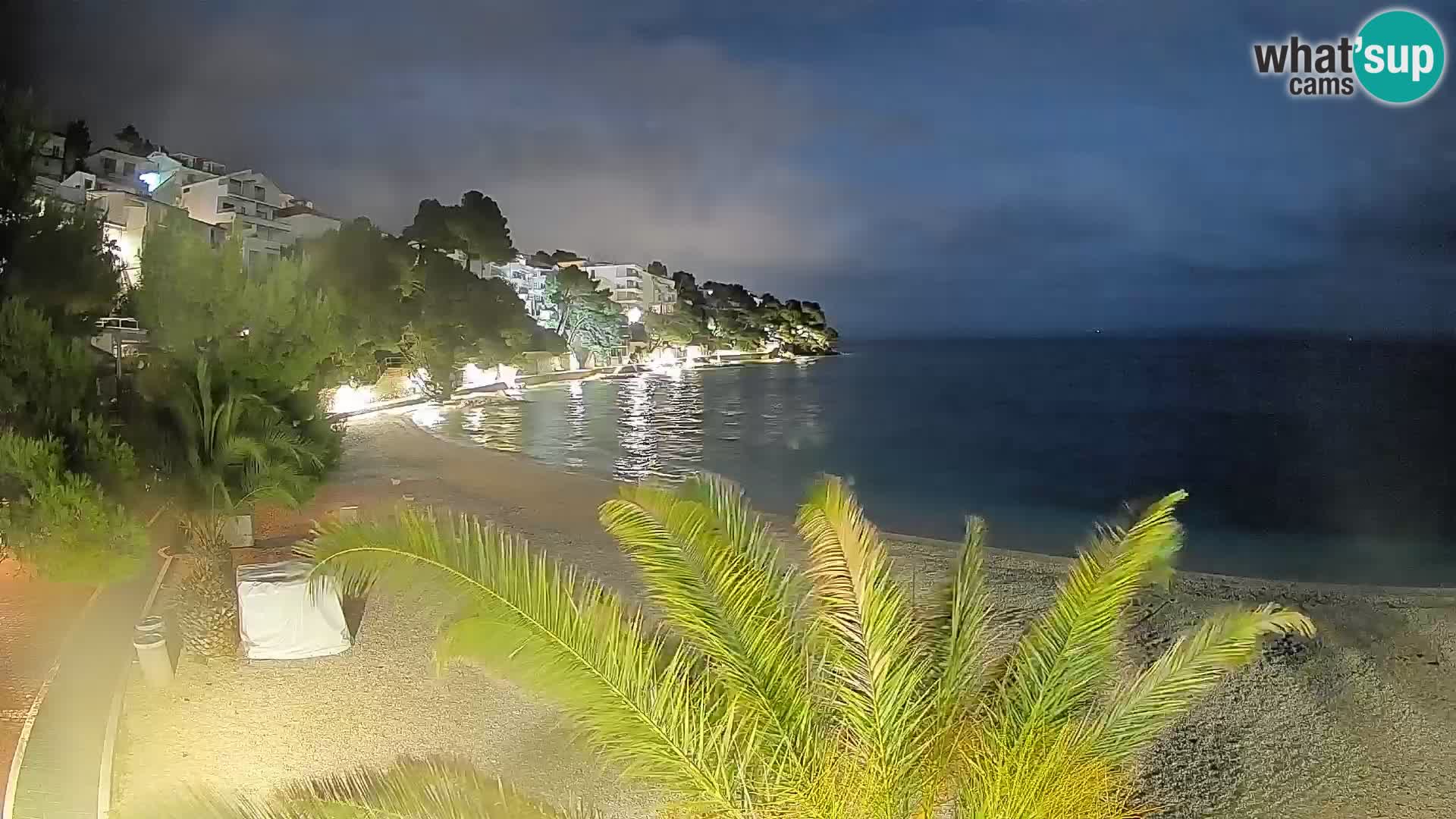 Webcam Lučica Strand Beach Brela – Liveblick von der Adriaküste