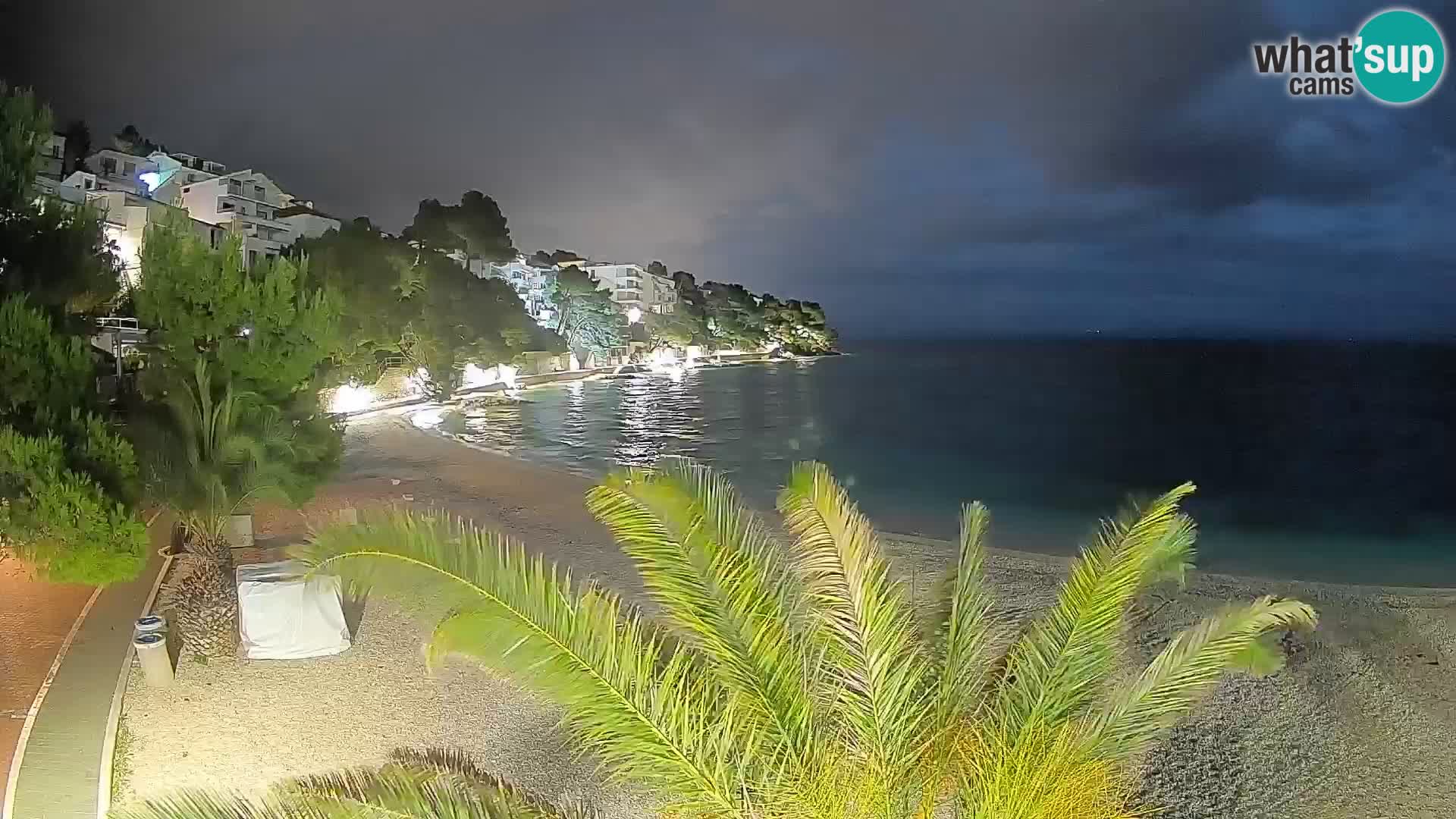 Webcam Playa Lučica Brela – Vista en directo de la costa adriática