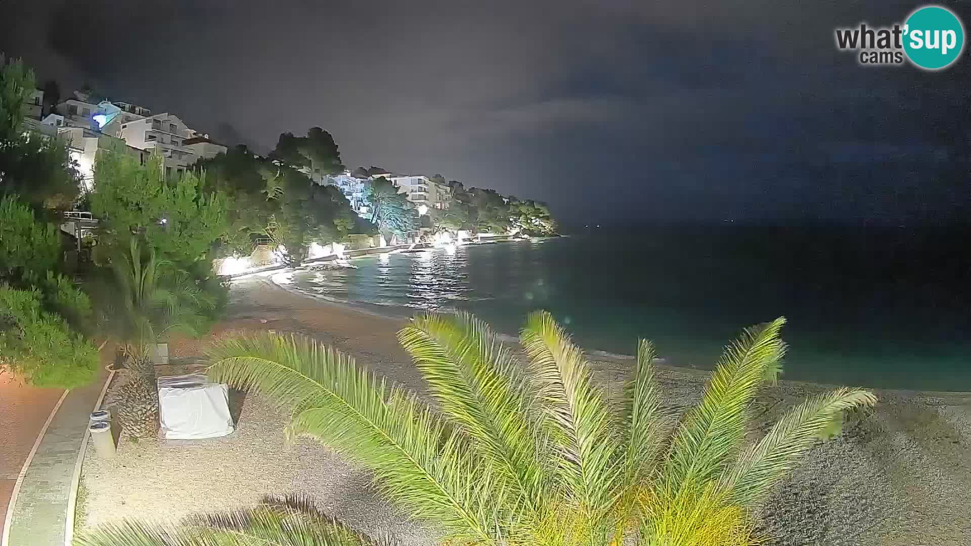 Webcam Lučica Strand Beach Brela – Liveblick von der Adriaküste