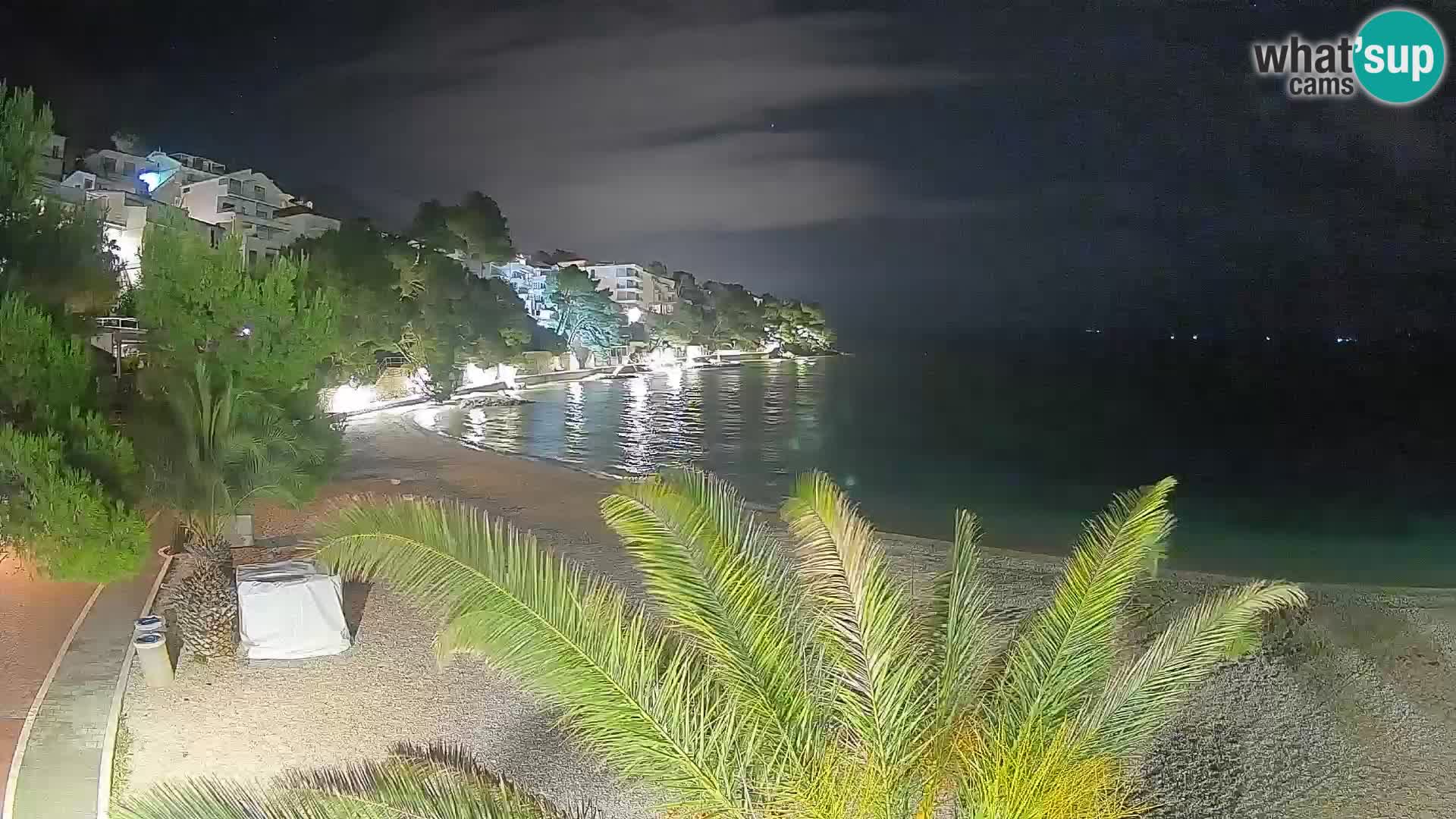 Webcam Lučica Strand Beach Brela – Liveblick von der Adriaküste
