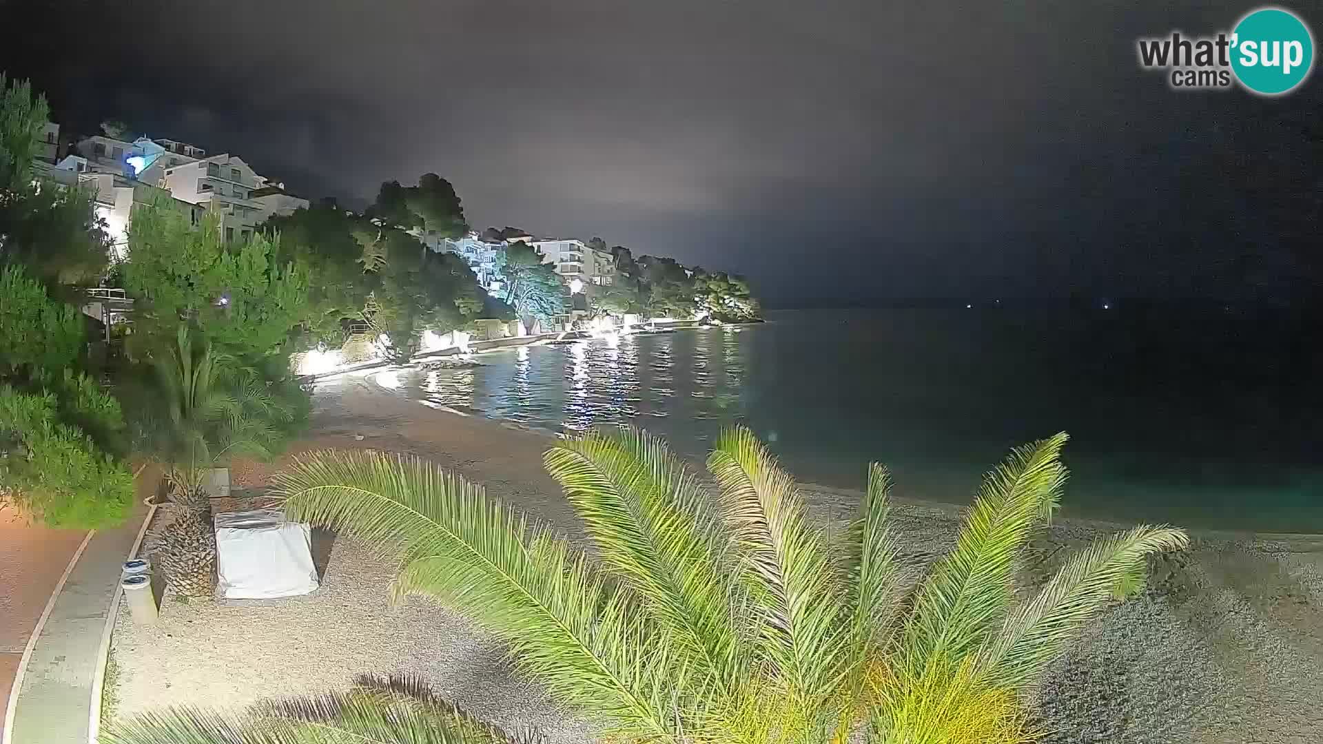 Webcam Lučica Strand Beach Brela – Liveblick von der Adriaküste