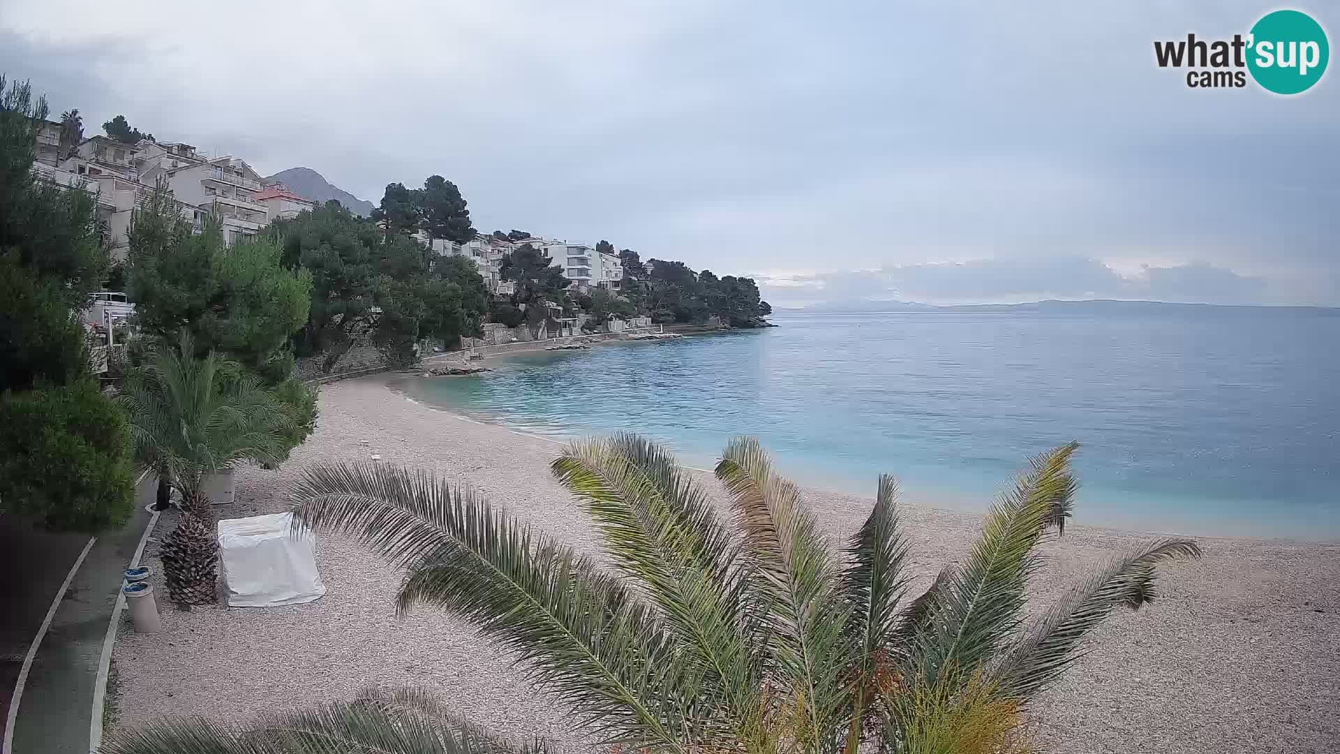 Webcam Lučica Beach Brela – Live View from the Adriatic Coast
