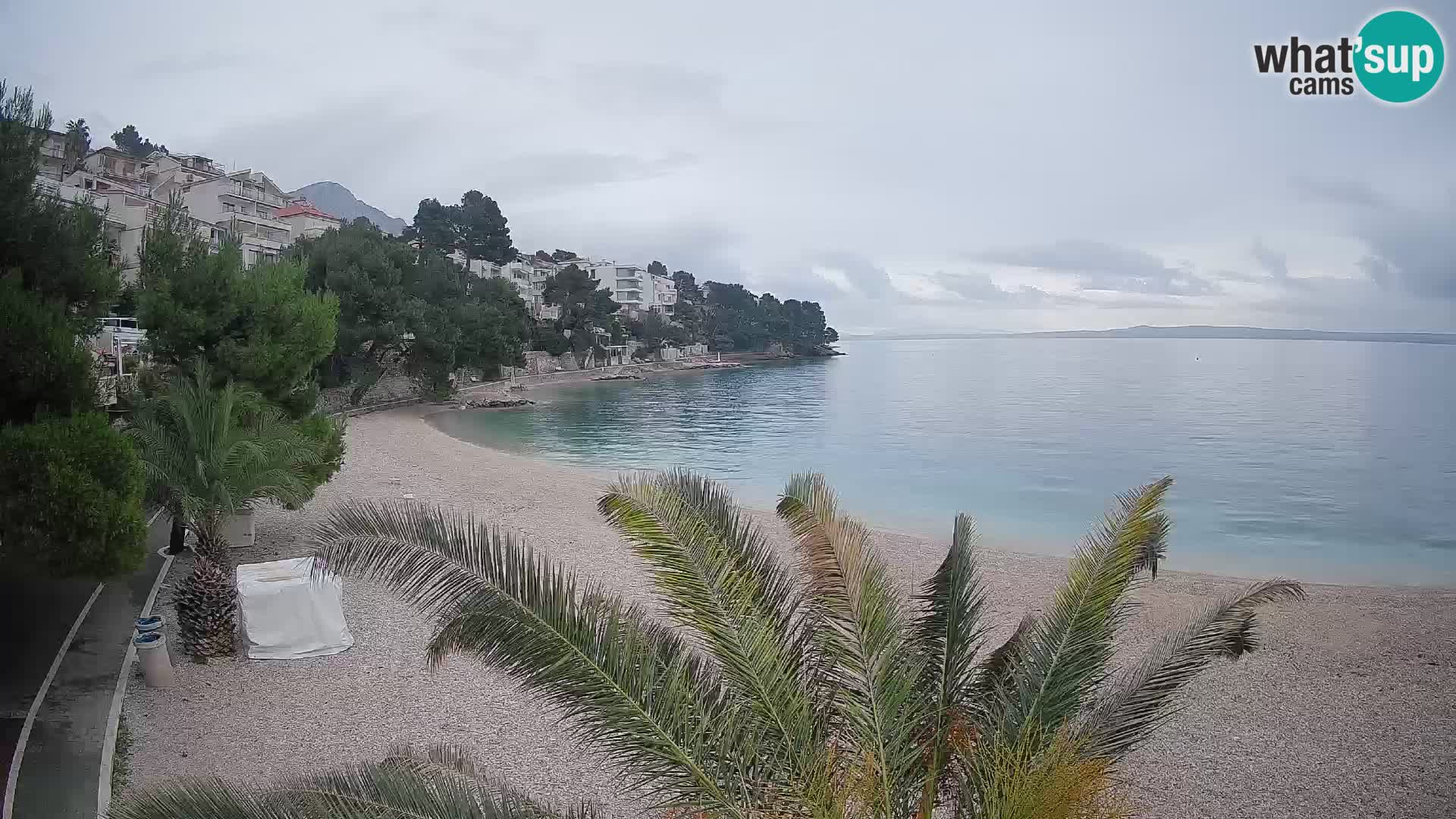 Webcam Playa Lučica Brela – Vista en directo de la costa adriática