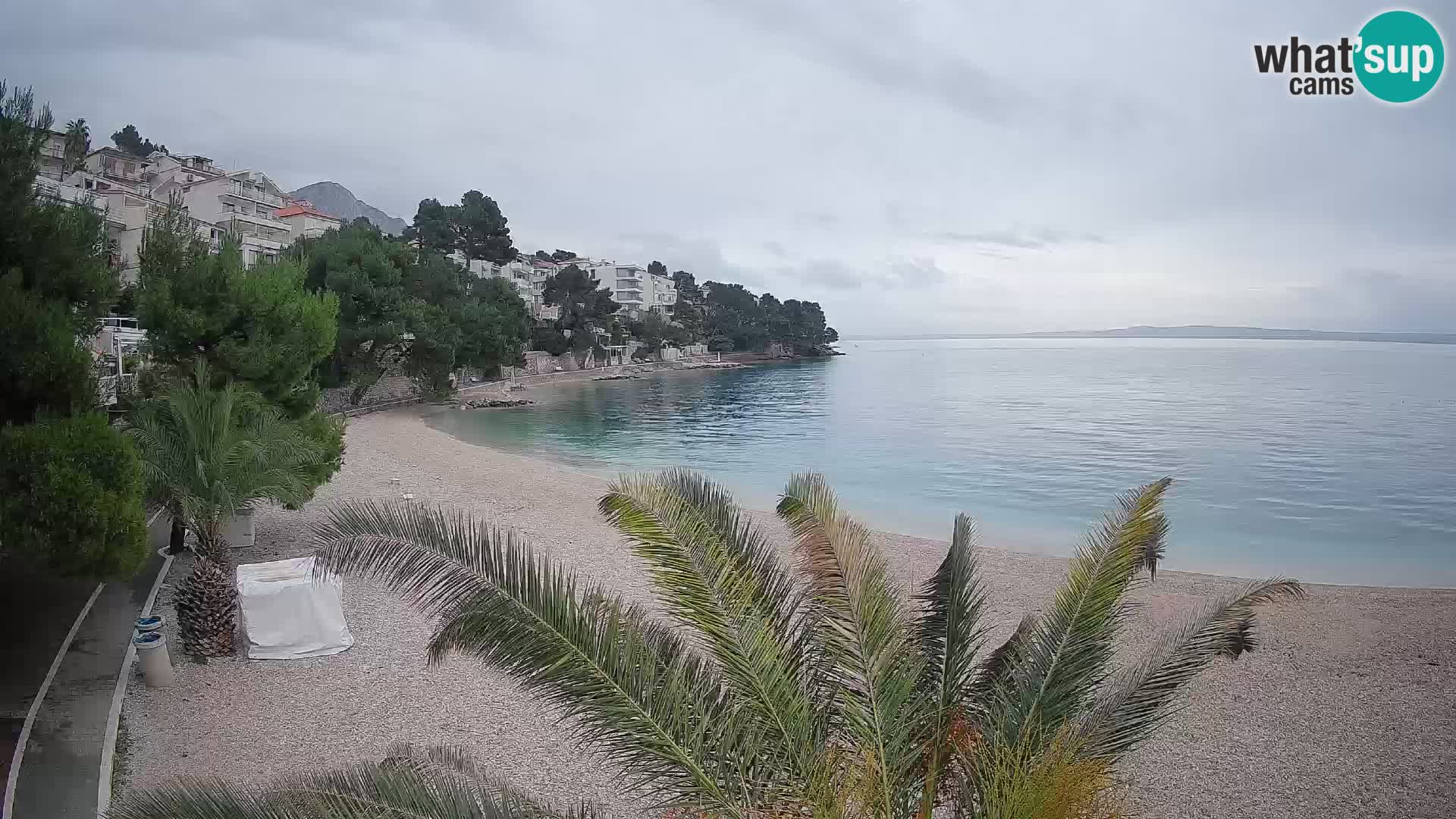 Webcam Plage Lučica Brela – Vue en direct sur la côte adriatique