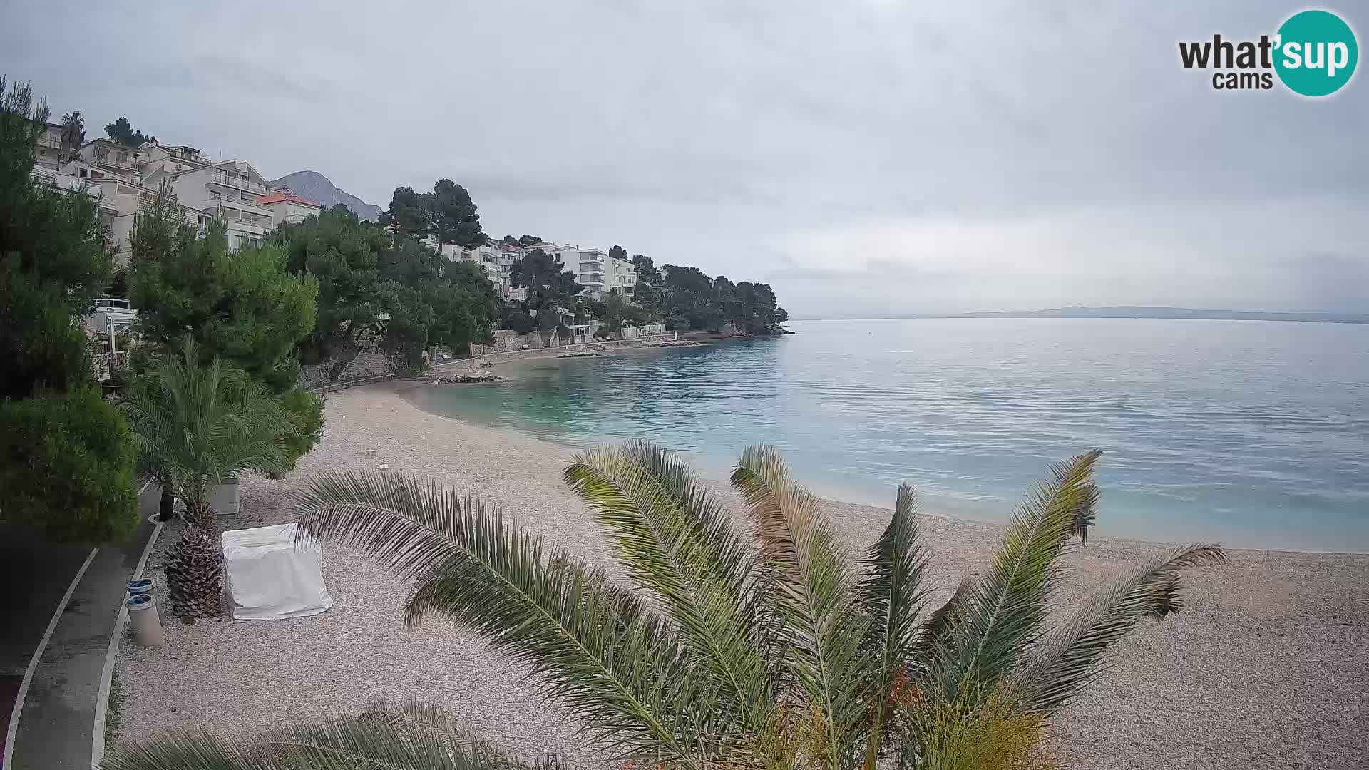 Webcam Playa Lučica Brela – Vista en directo de la costa adriática