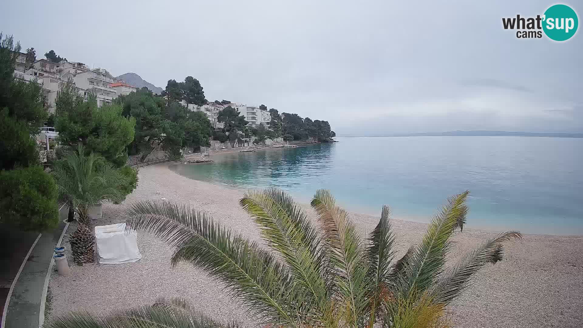 Webcam Lučica Beach Brela – Live View from the Adriatic Coast