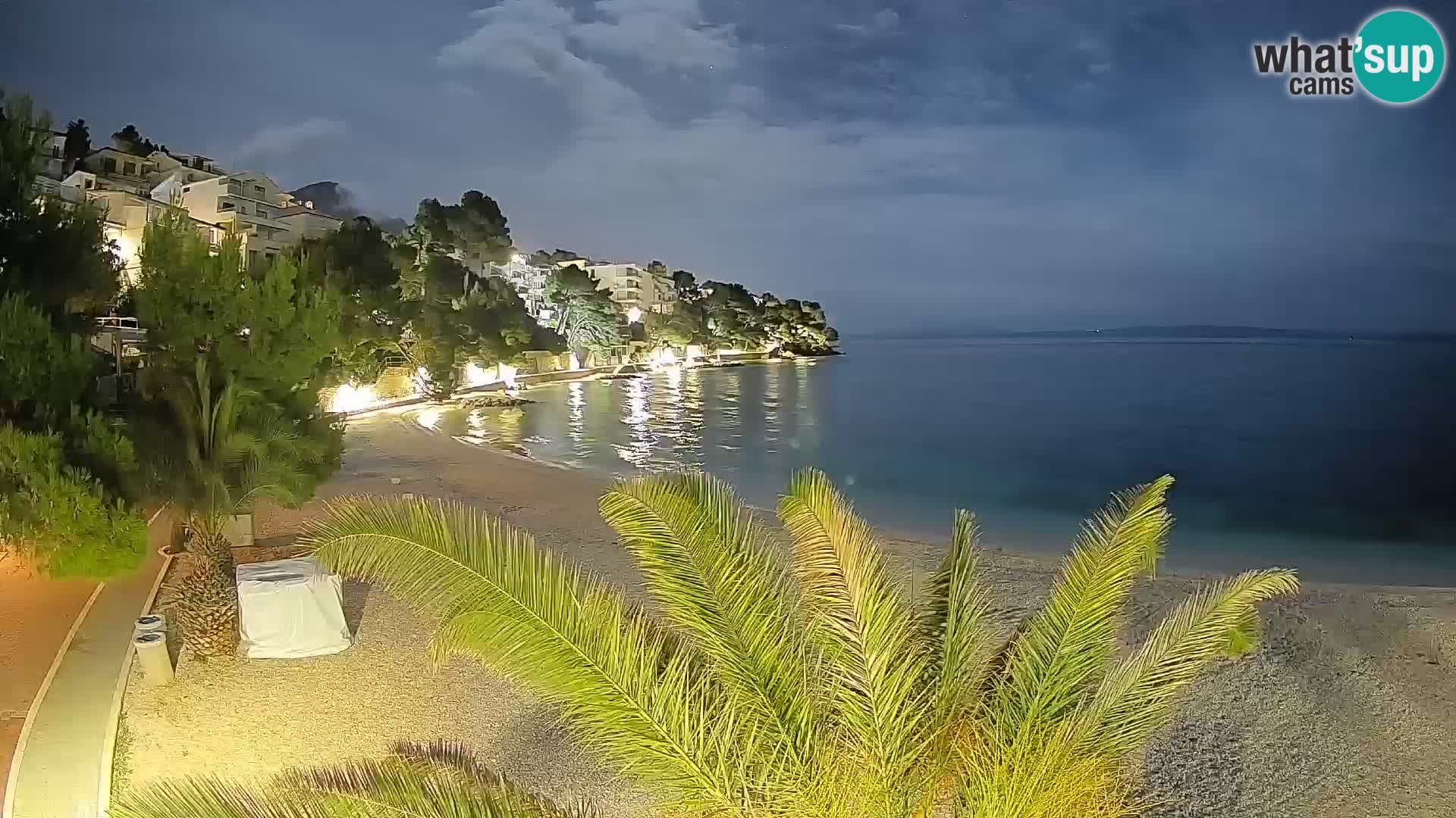 Webcam Spiaggia Lučica Brela – Vista live sulla costa adriatica