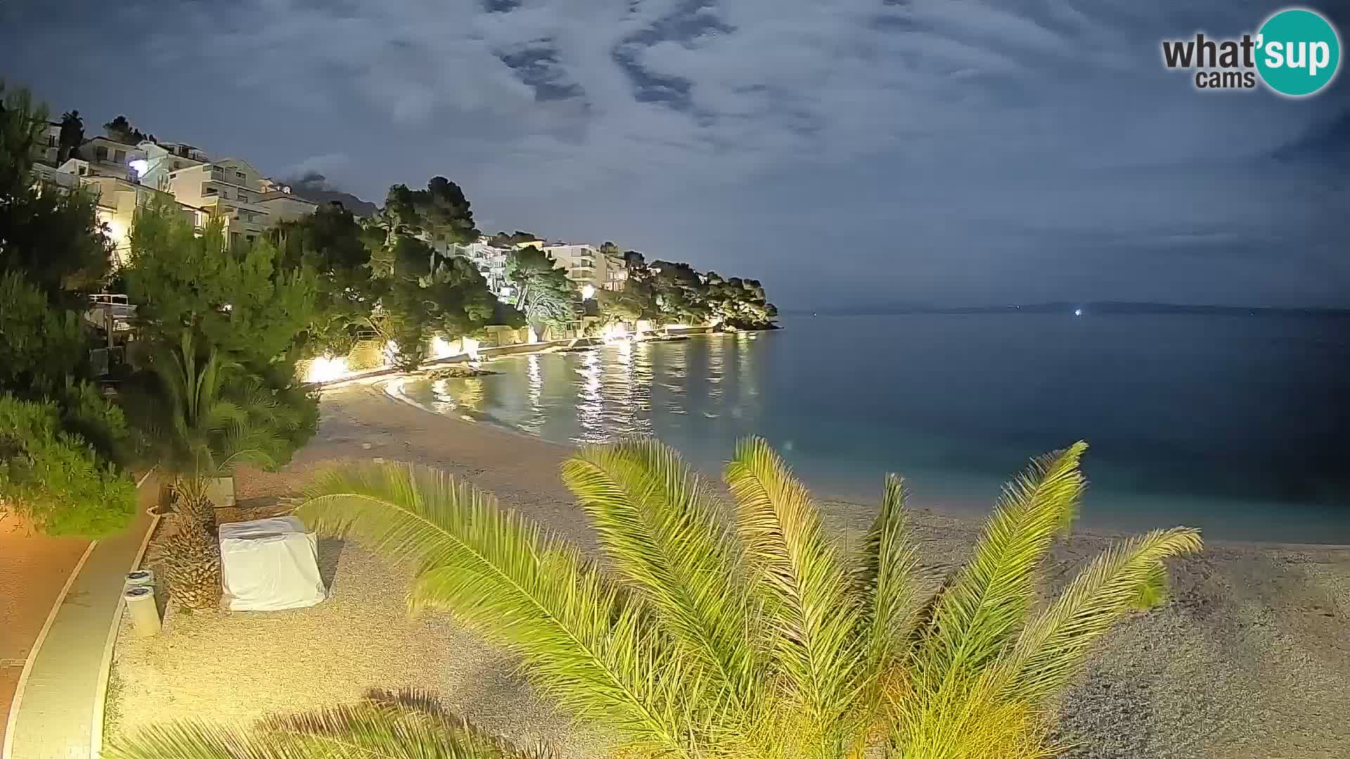 Webcam Lučica Strand Beach Brela – Liveblick von der Adriaküste