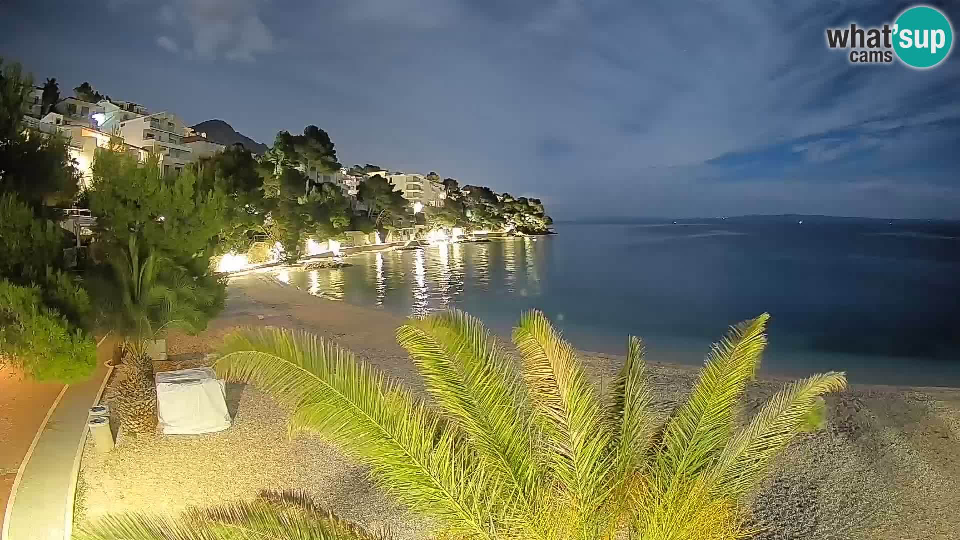 Webcam Spiaggia Lučica Brela – Vista live sulla costa adriatica