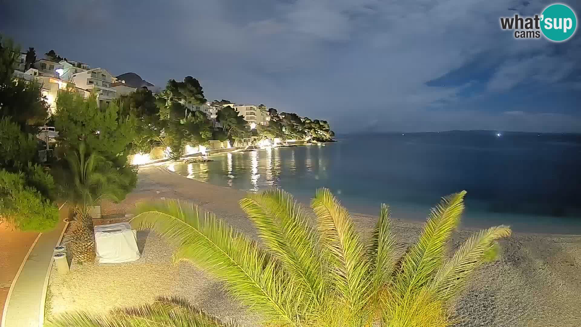 Webcam Spiaggia Lučica Brela – Vista live sulla costa adriatica