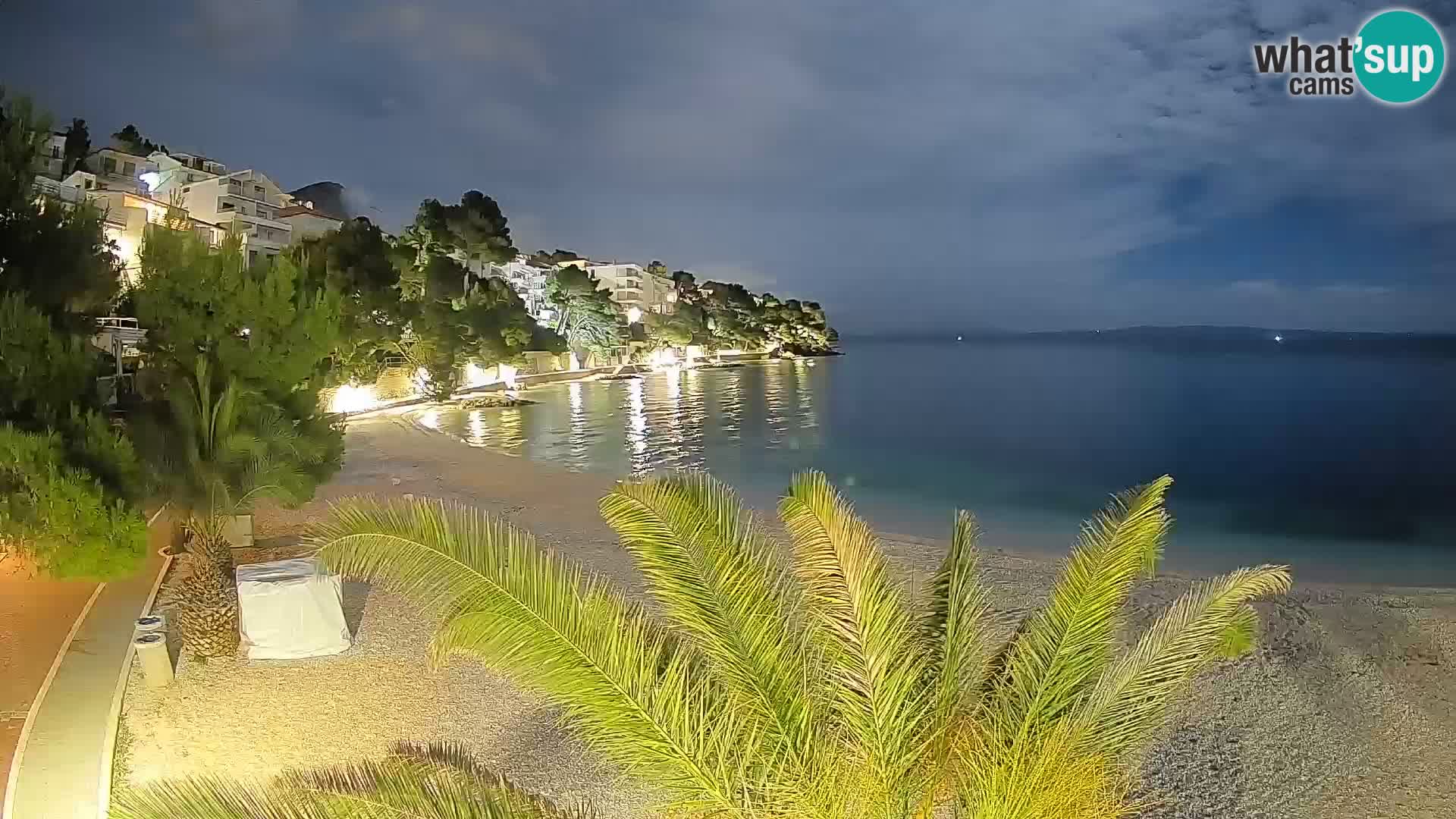 Webcam Lučica Strand Beach Brela – Liveblick von der Adriaküste