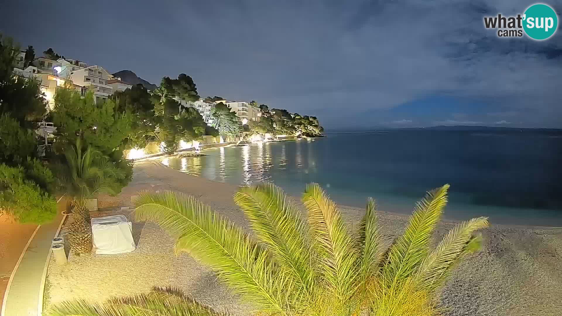 Webcam Lučica Strand Beach Brela – Liveblick von der Adriaküste