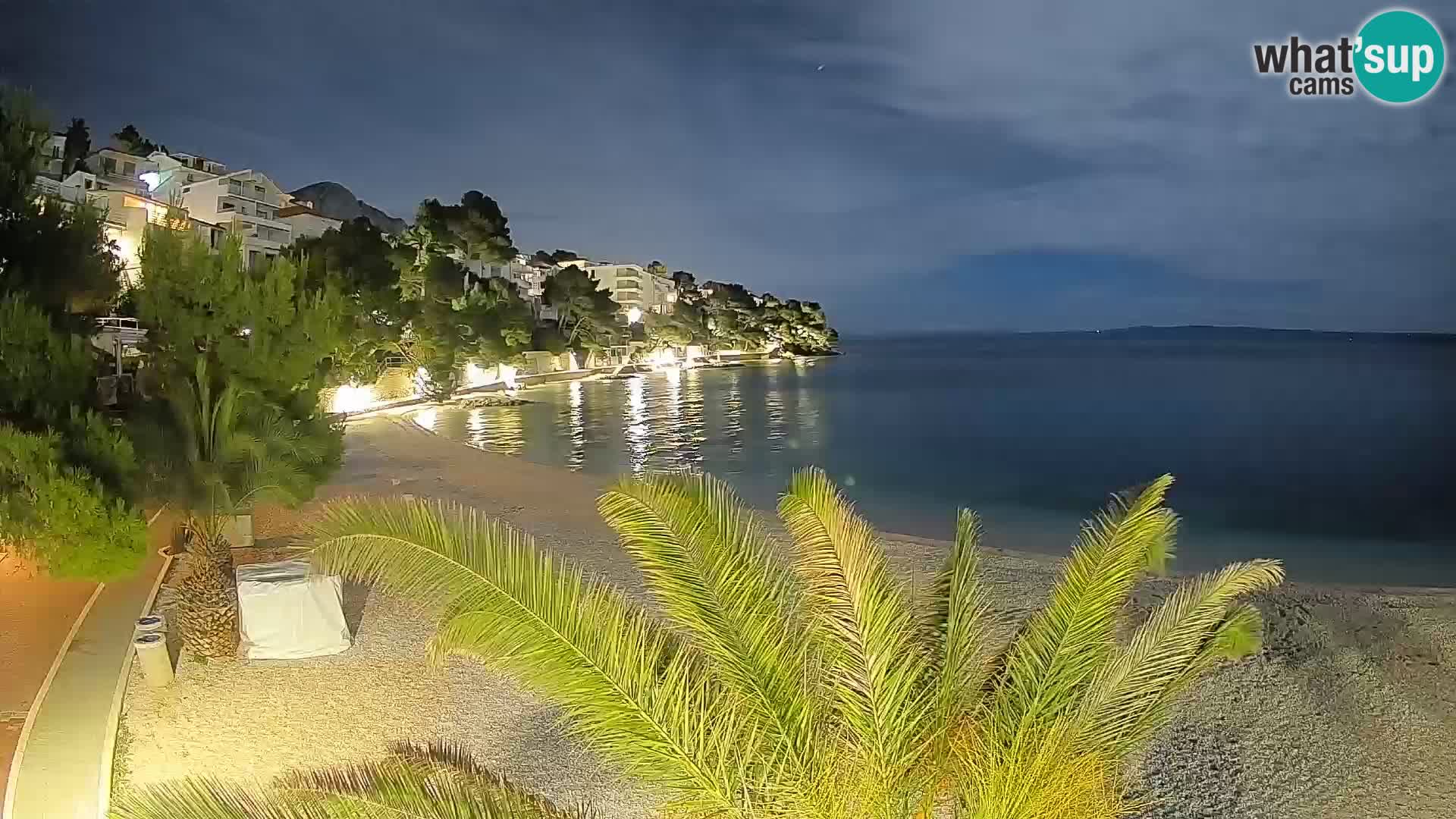 Webcam Lučica Strand Beach Brela – Liveblick von der Adriaküste