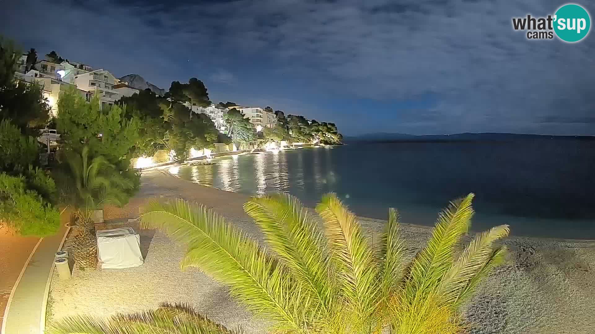 Webcam Lučica Strand Beach Brela – Liveblick von der Adriaküste