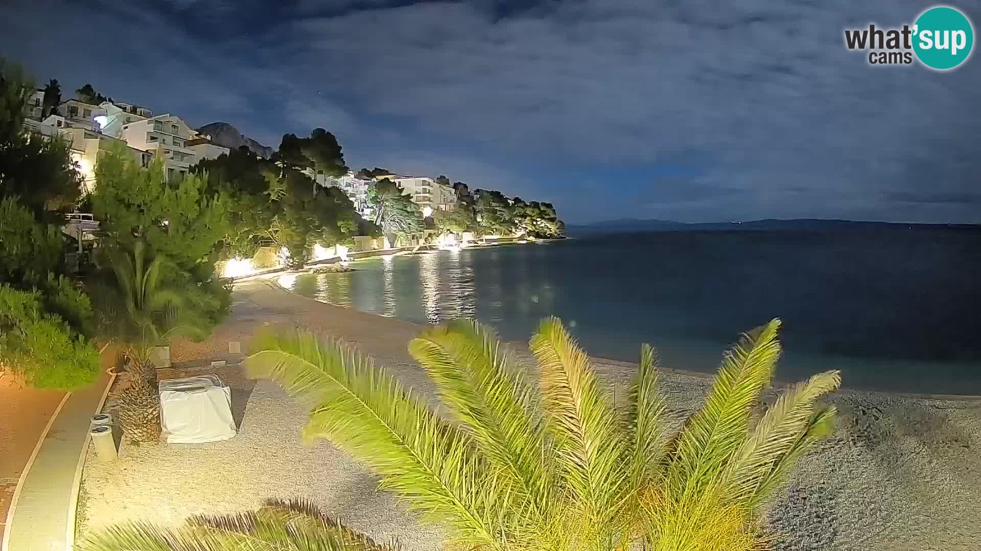 Spletna kamera Plaža Lučica Brela – Pogled v živo na Jadransko obalo