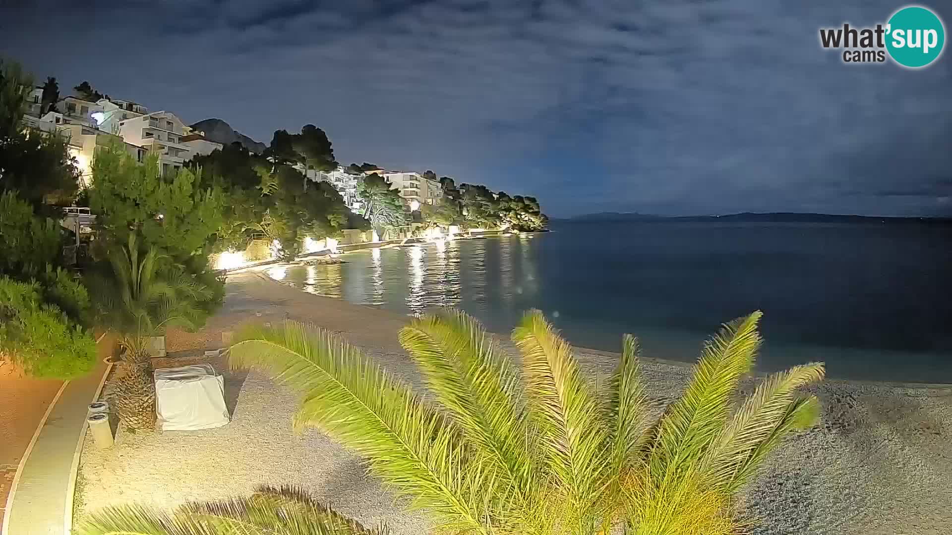Webcam Lučica Strand Beach Brela – Liveblick von der Adriaküste