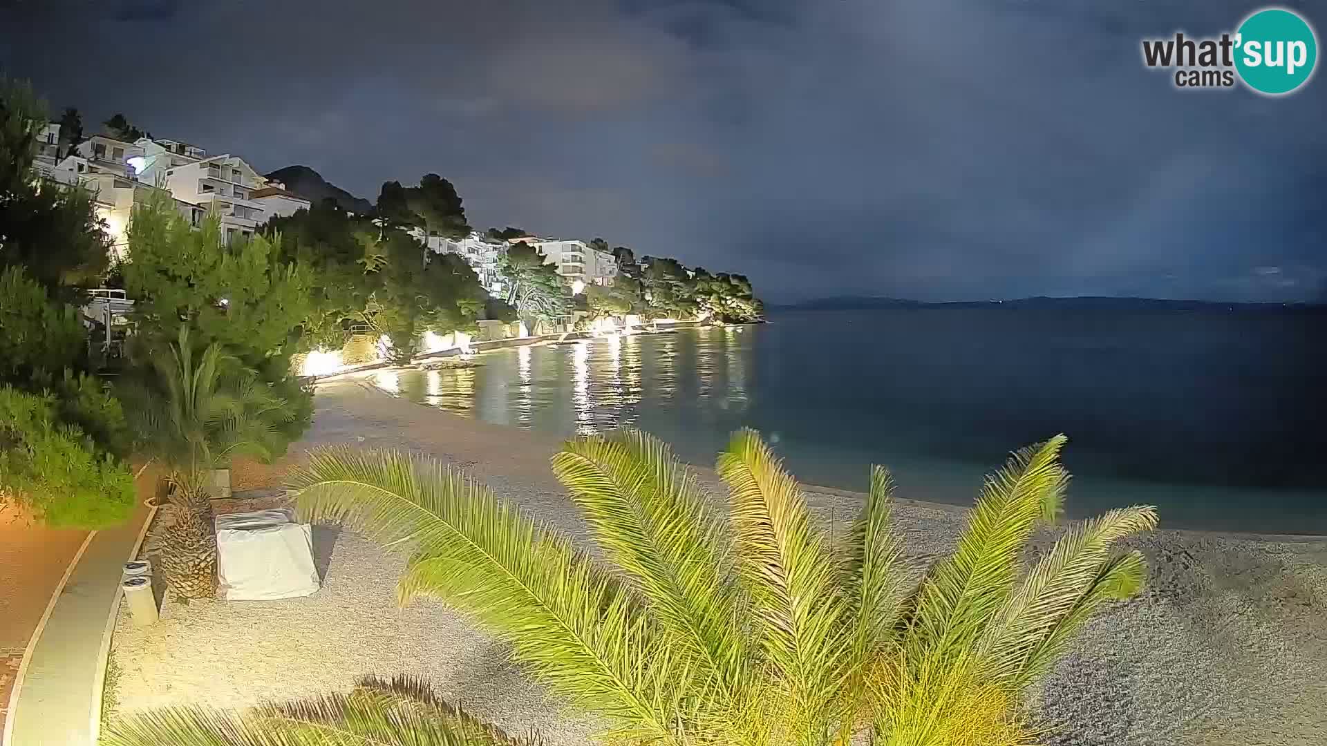 Webcam Plage Lučica Brela – Vue en direct sur la côte adriatique