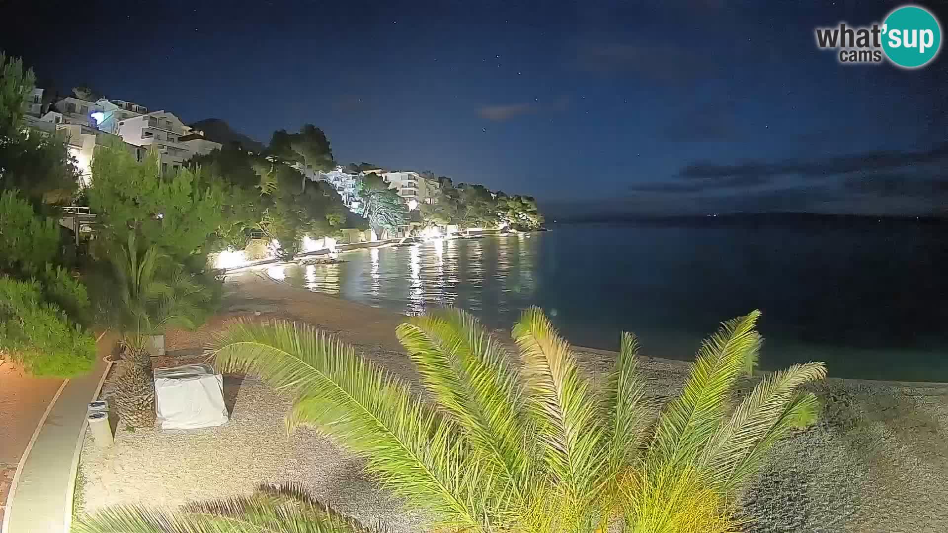 Webcam Playa Lučica Brela – Vista en directo de la costa adriática