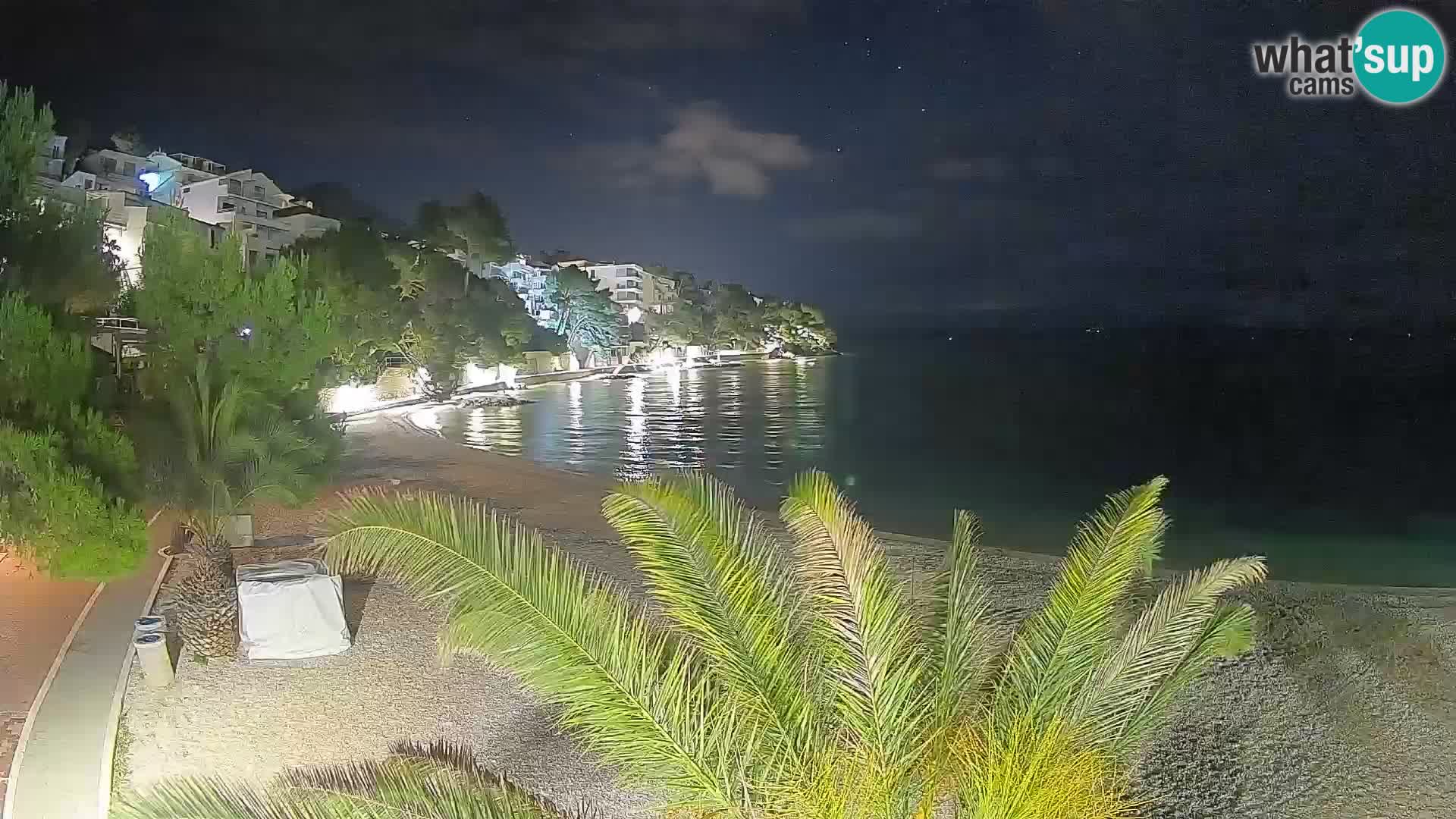 Webcam Lučica Strand Beach Brela – Liveblick von der Adriaküste