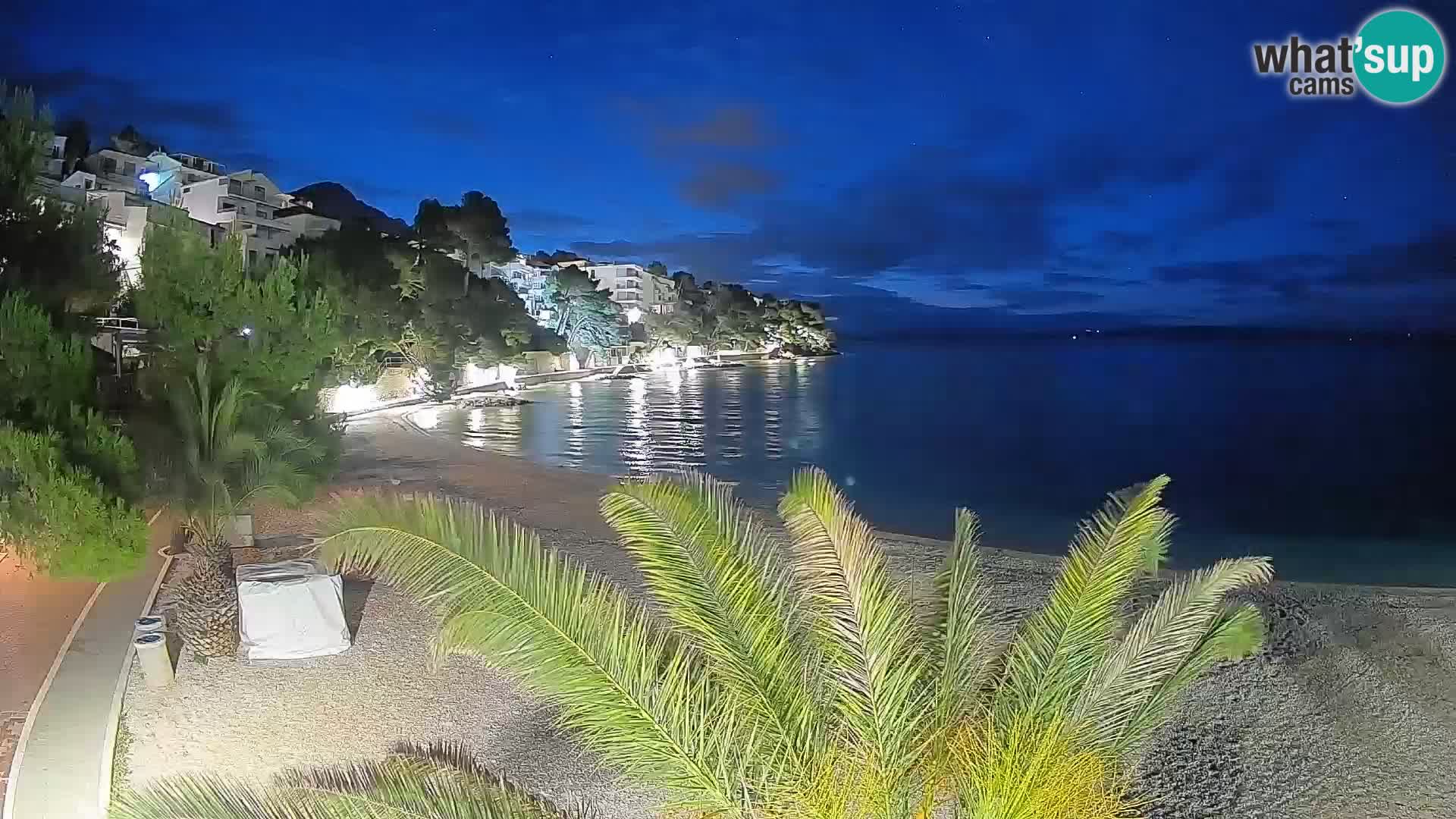 Webcam Playa Lučica Brela – Vista en directo de la costa adriática