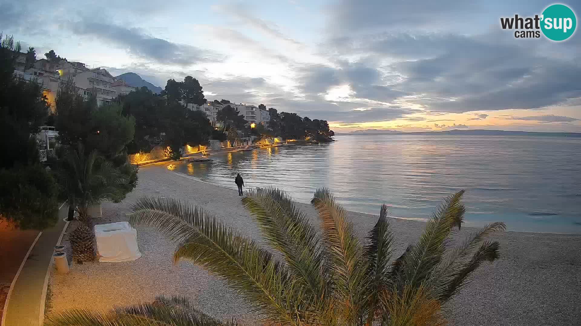 Webcam Spiaggia Lučica Brela – Vista live sulla costa adriatica