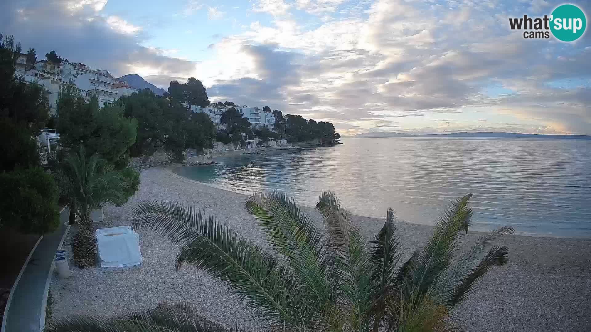 Webcam Playa Lučica Brela – Vista en directo de la costa adriática