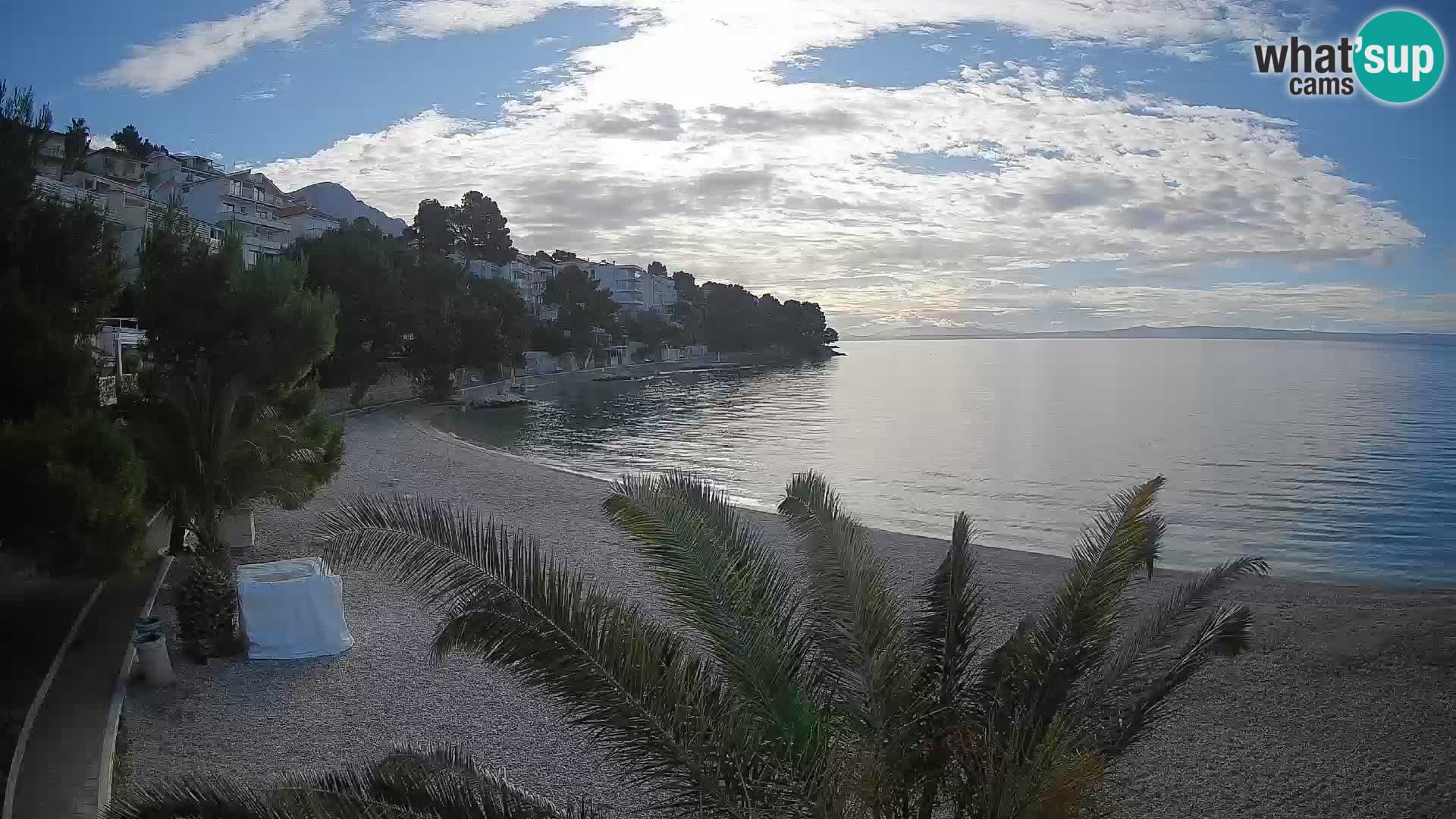 Webcam Spiaggia Lučica Brela – Vista live sulla costa adriatica