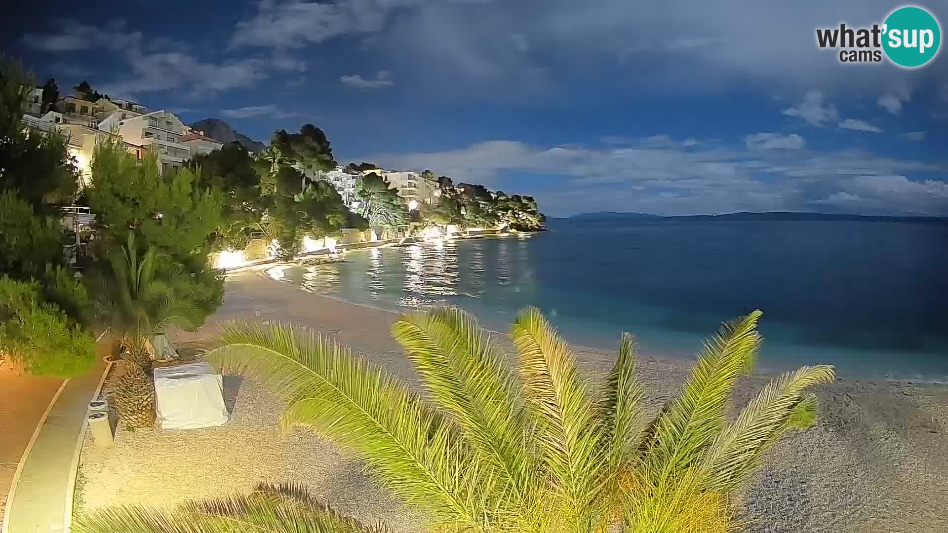 Webcam Playa Lučica Brela – Vista en directo de la costa adriática