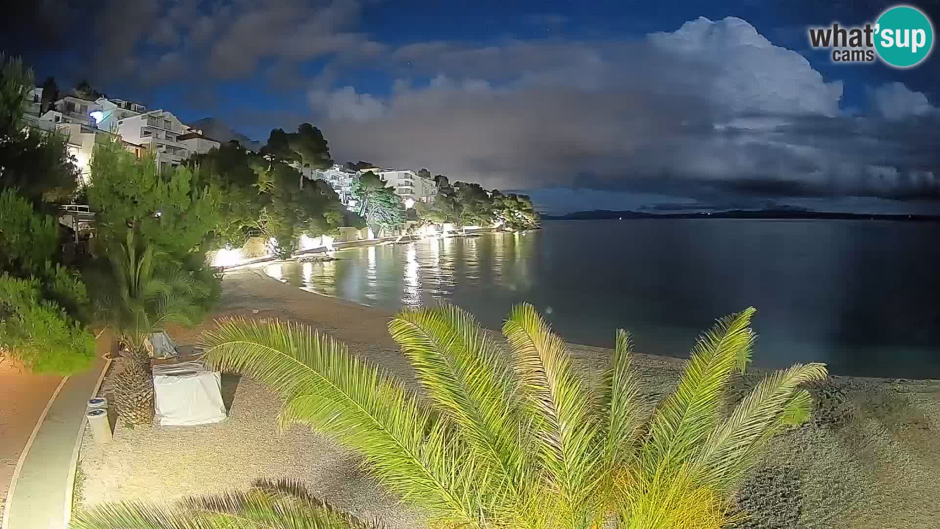 Webcam Plage Lučica Brela – Vue en direct sur la côte adriatique