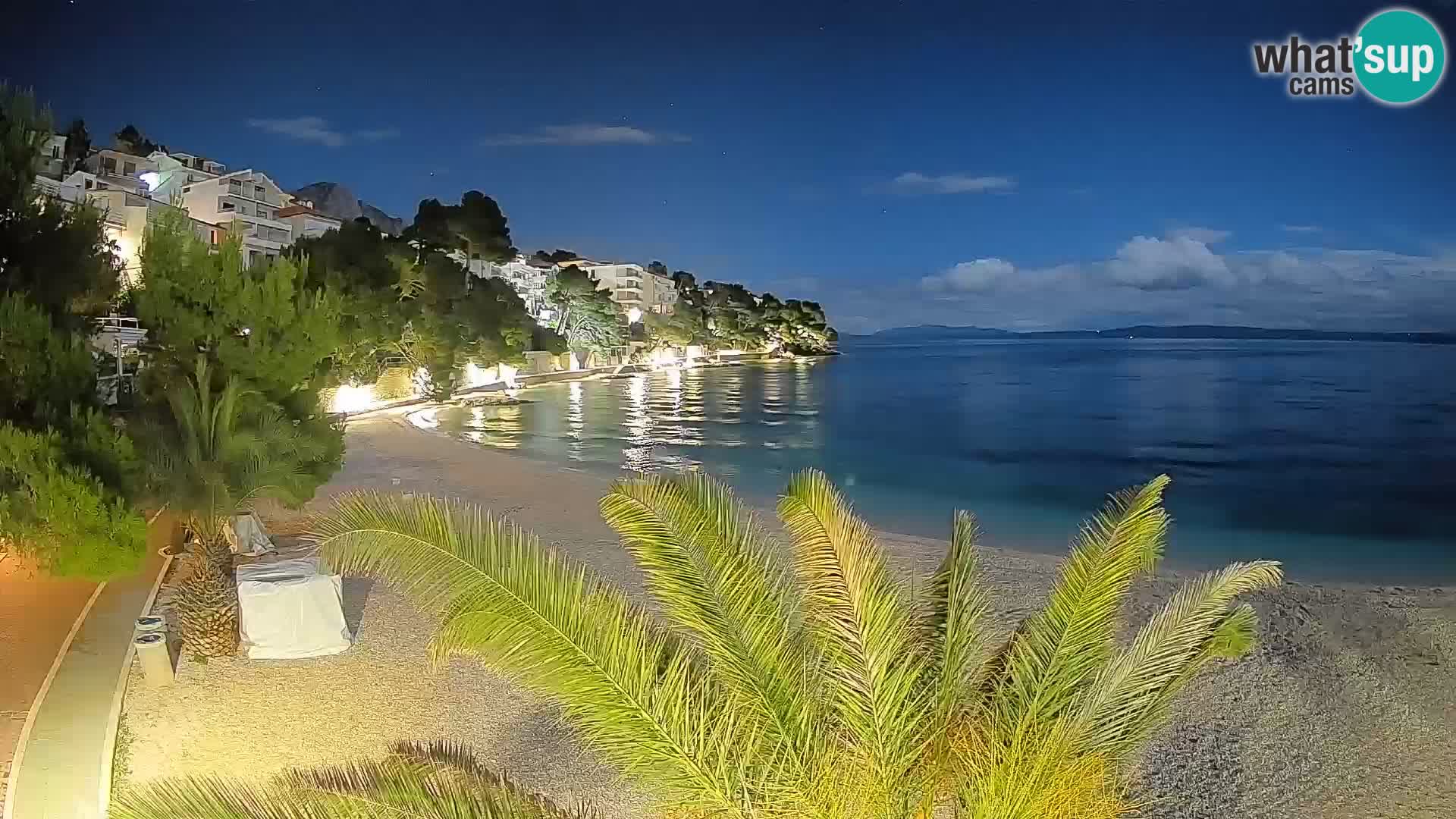 Webcam Plage Lučica Brela – Vue en direct sur la côte adriatique