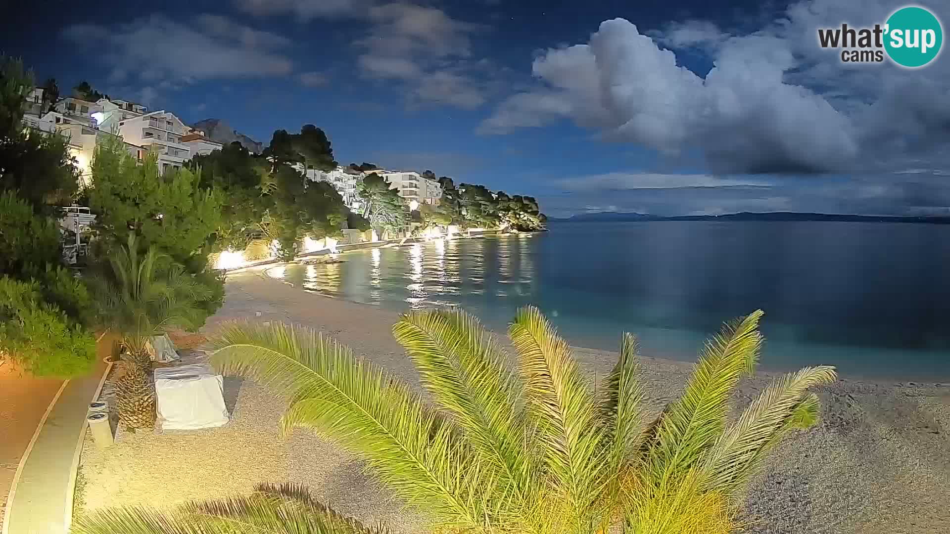 Webcam Spiaggia Lučica Brela – Vista live sulla costa adriatica