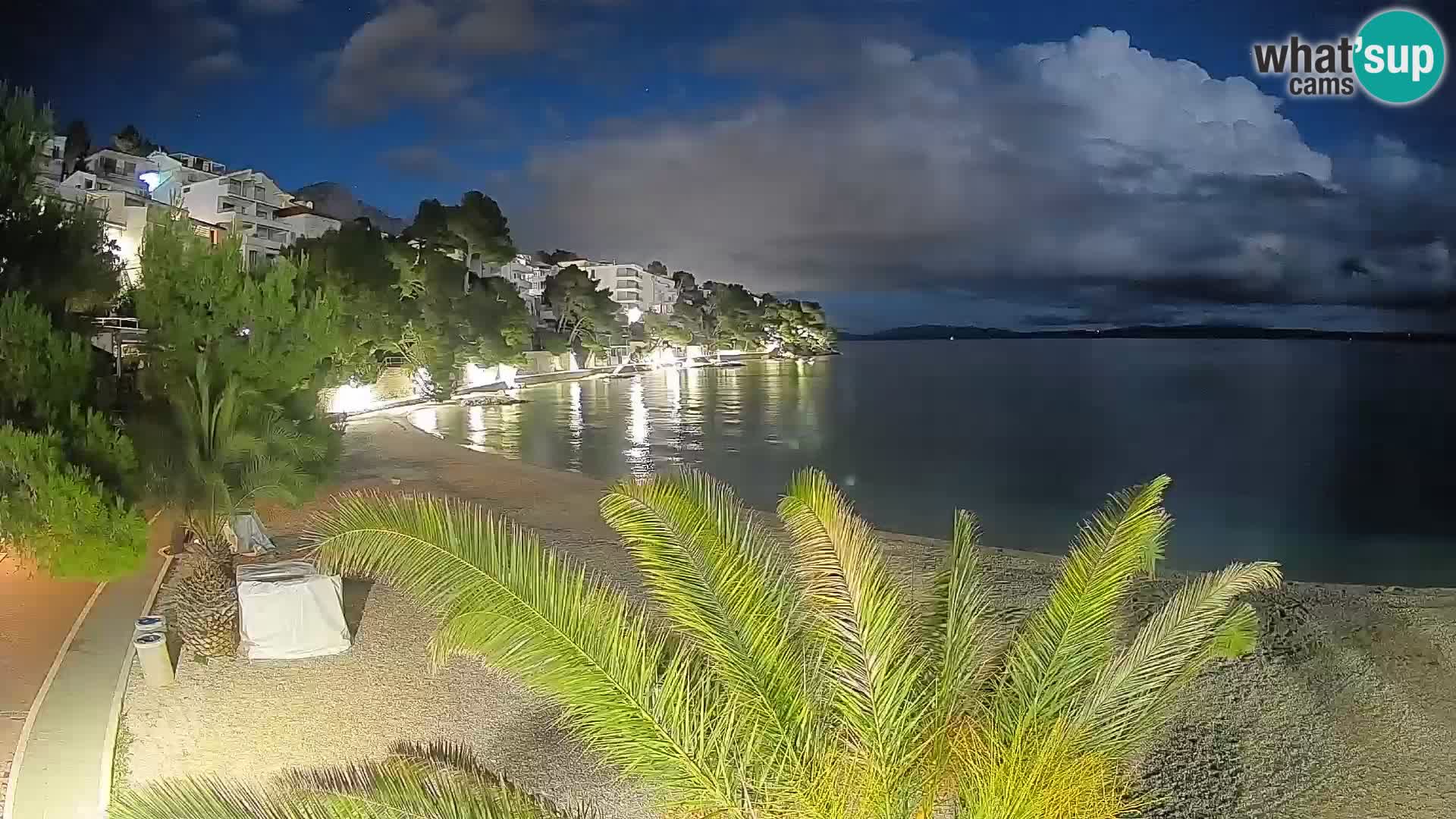 Webcam Spiaggia Lučica Brela – Vista live sulla costa adriatica