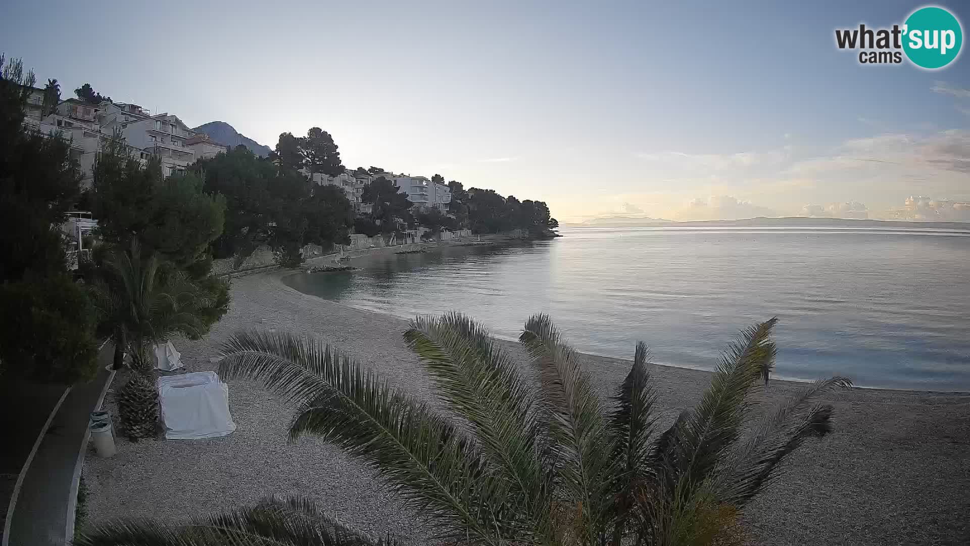 Webcam Playa Lučica Brela – Vista en directo de la costa adriática