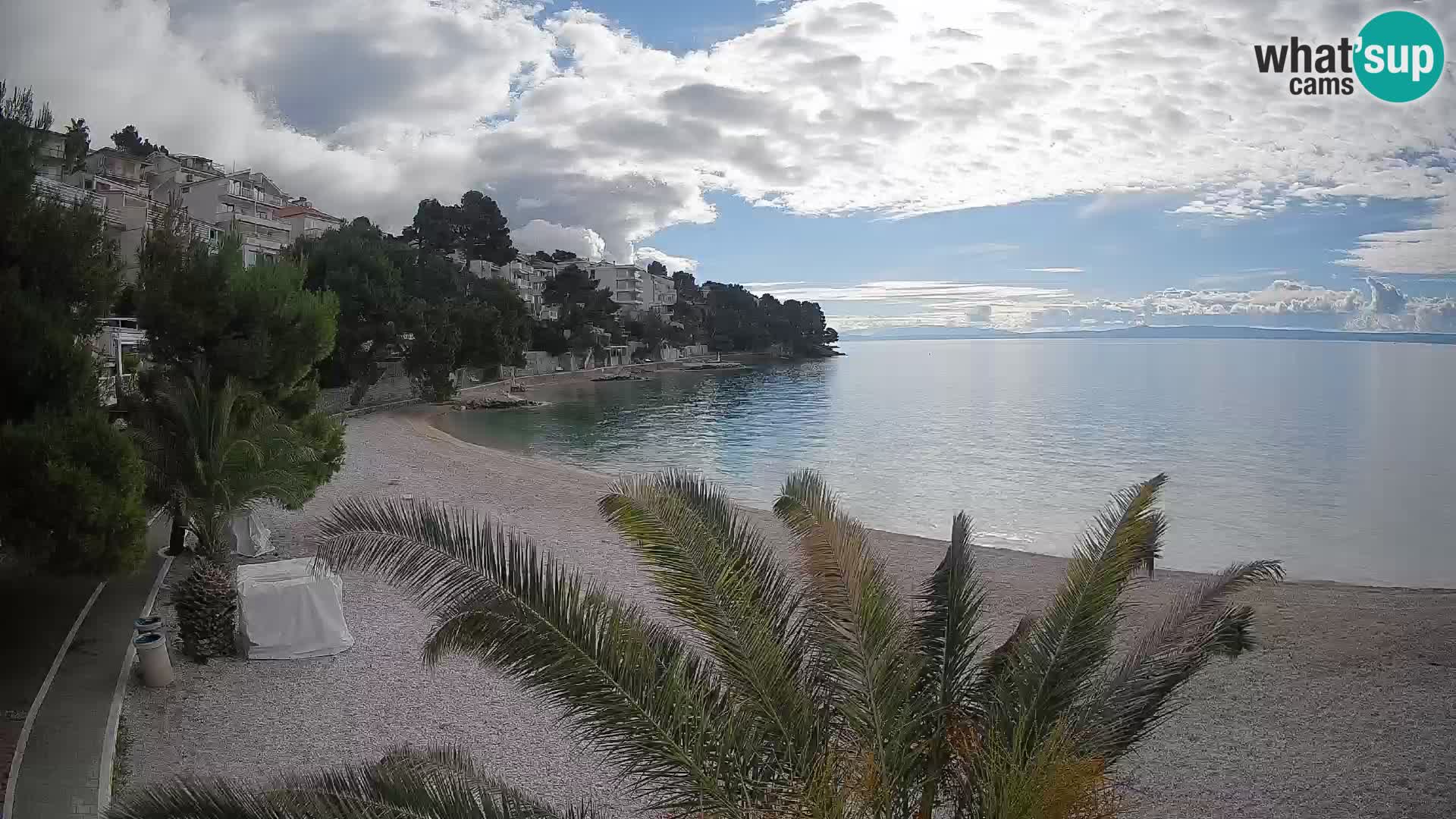 Webcam Spiaggia Lučica Brela – Vista live sulla costa adriatica