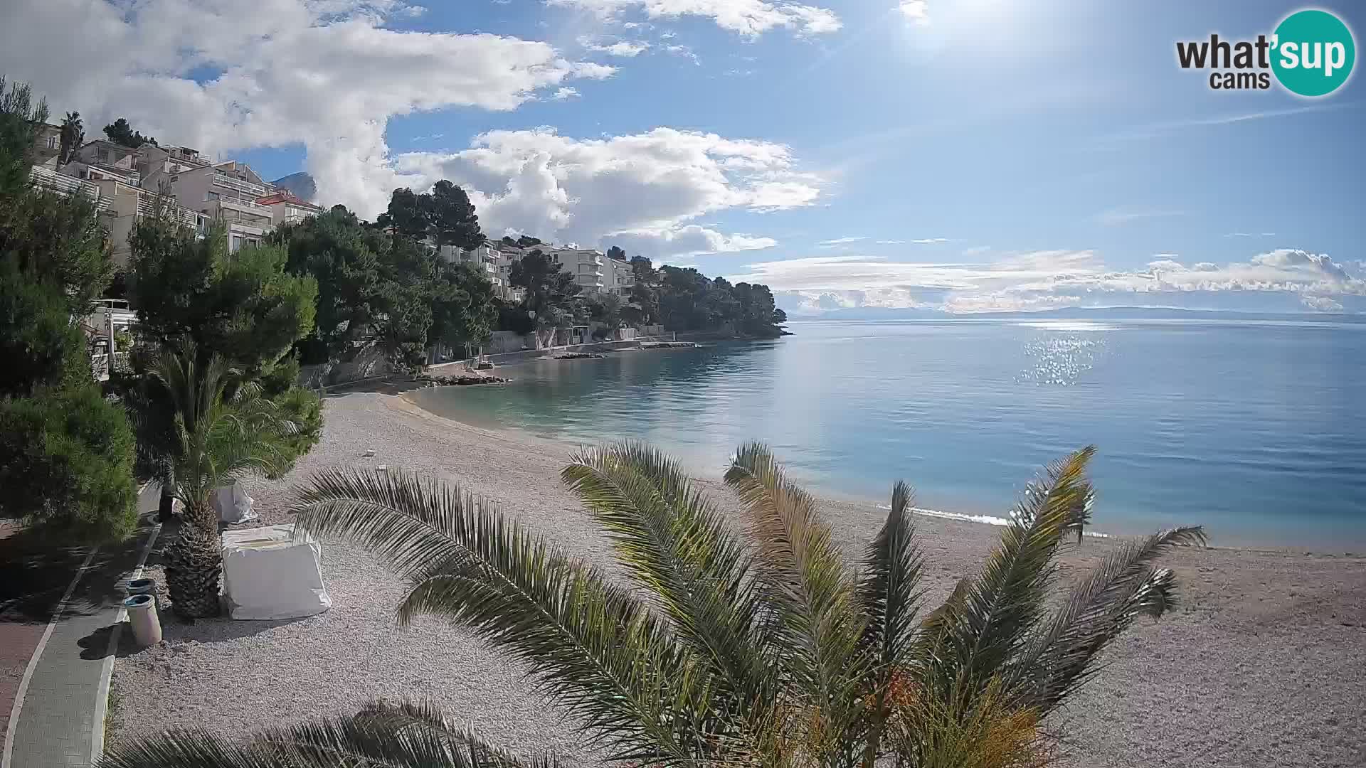 Webcam Plage Lučica Brela – Vue en direct sur la côte adriatique