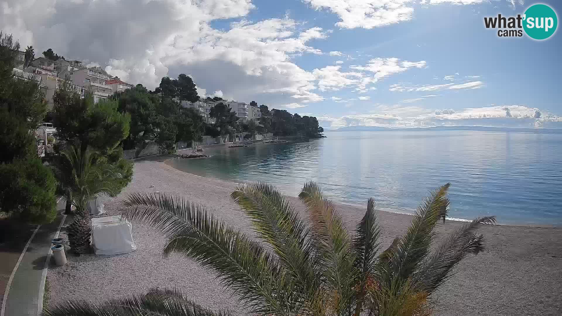 Webcam Spiaggia Lučica Brela – Vista live sulla costa adriatica